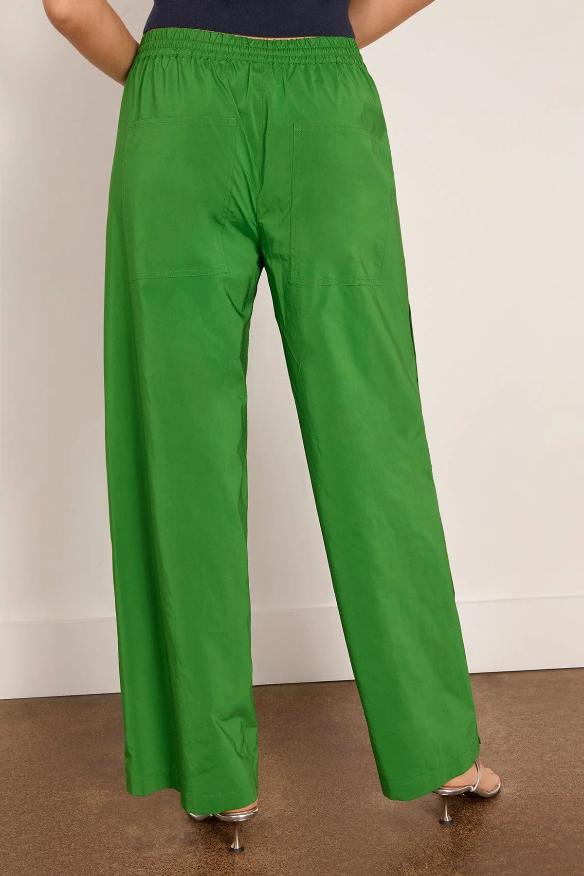 Nylon Snap Pull On Jogger in Green - Image 4
