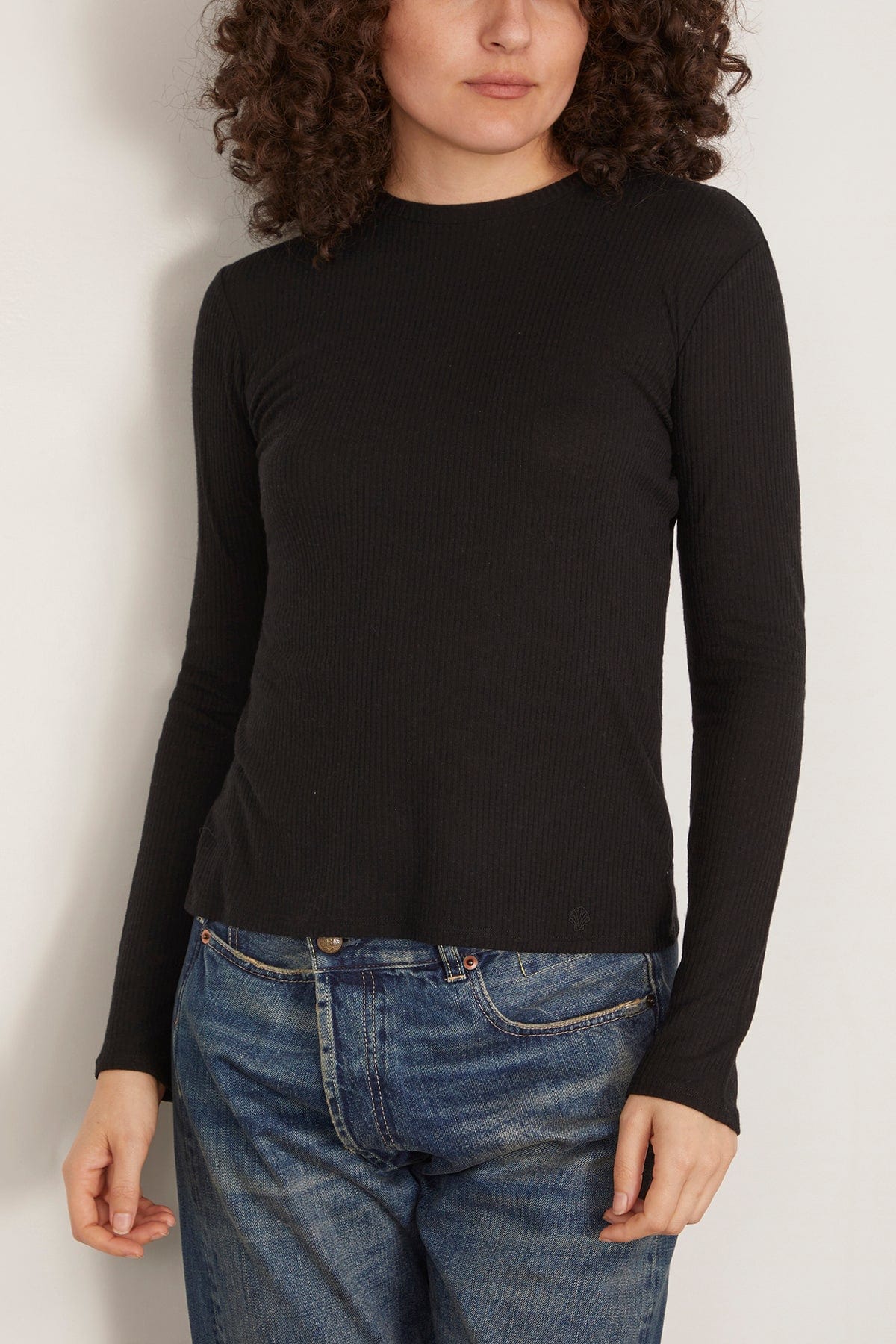 Ortigia Long Sleeve Top in Black - Image 3