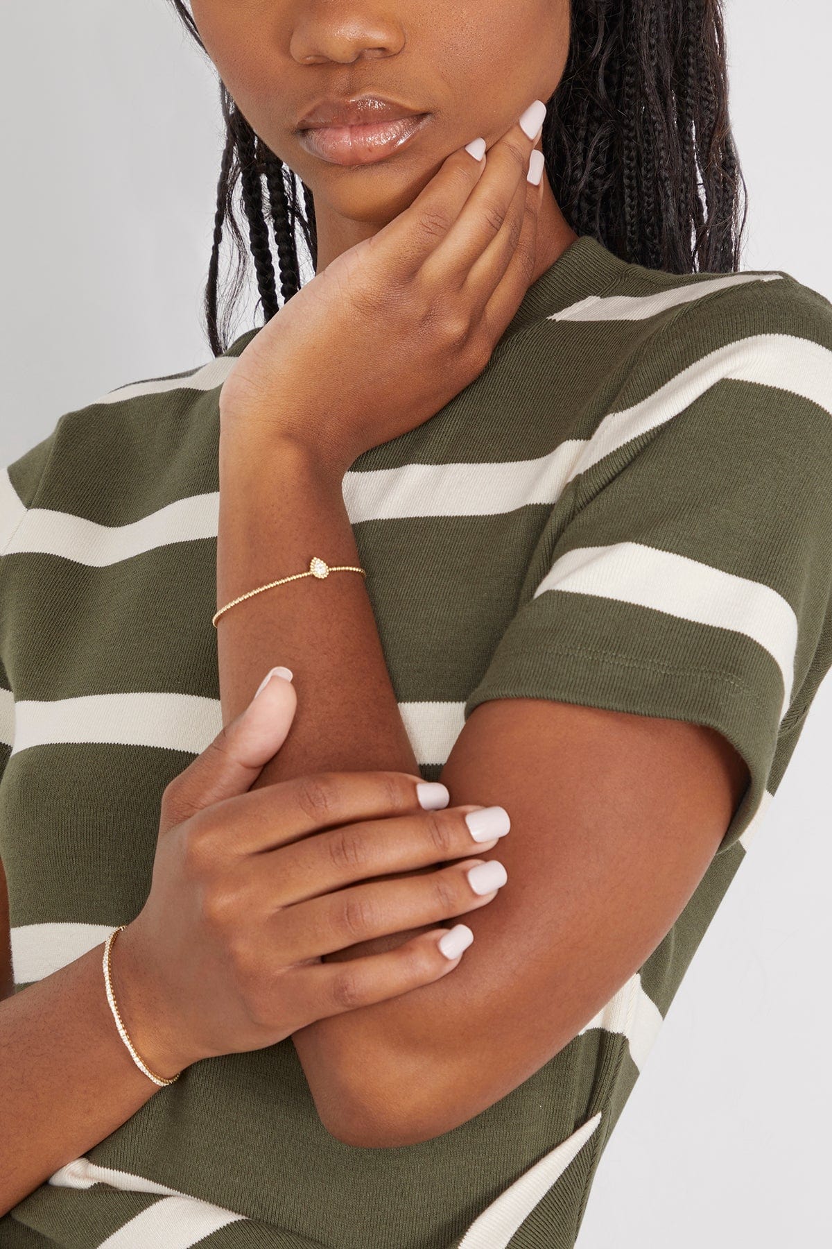 Pave Tear Flexible Bangle in 14k Yellow Gold - Image 2