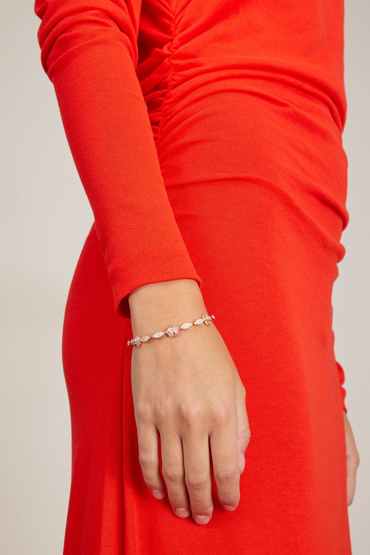 Peony Bud Bracelet in 18k Rose Gold - Image 2