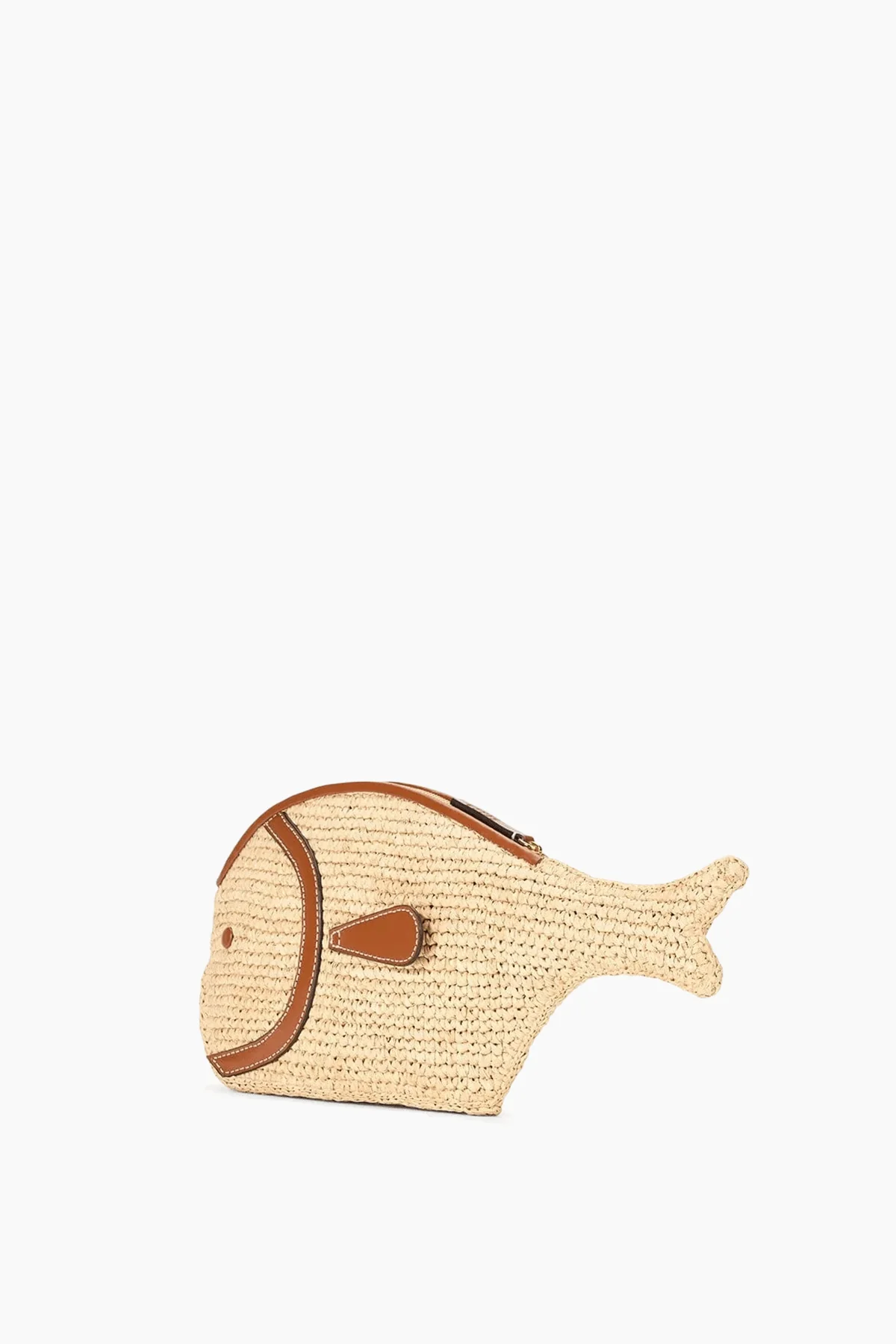 Pesce Raffia Clutch in Natural/Tan - Image 4