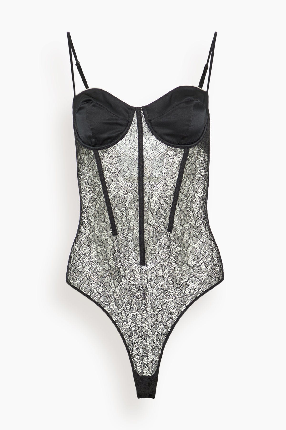 Petite Fleur Bodysuit in Black