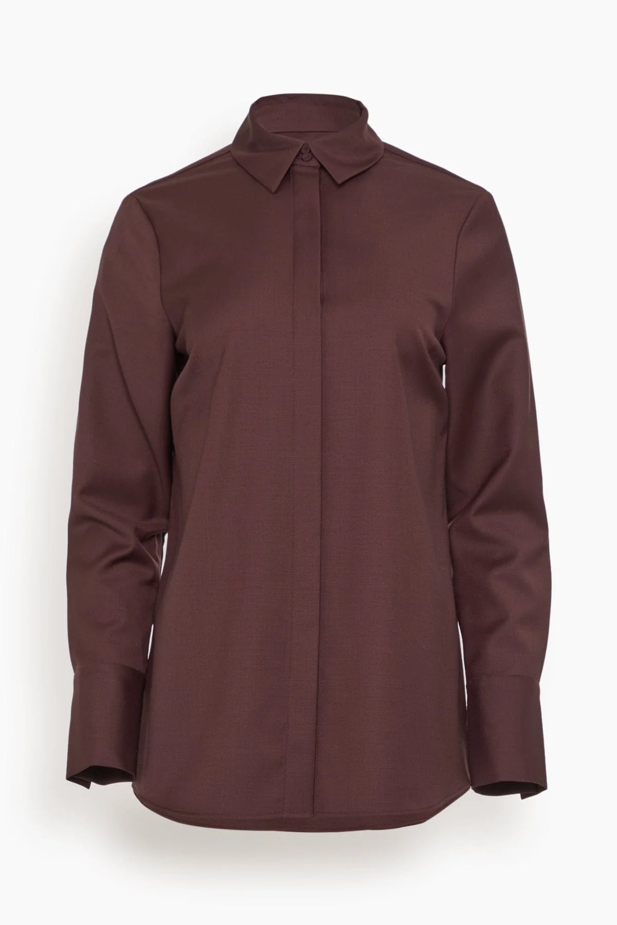 Philippa Wool Shirt in Mulberry
