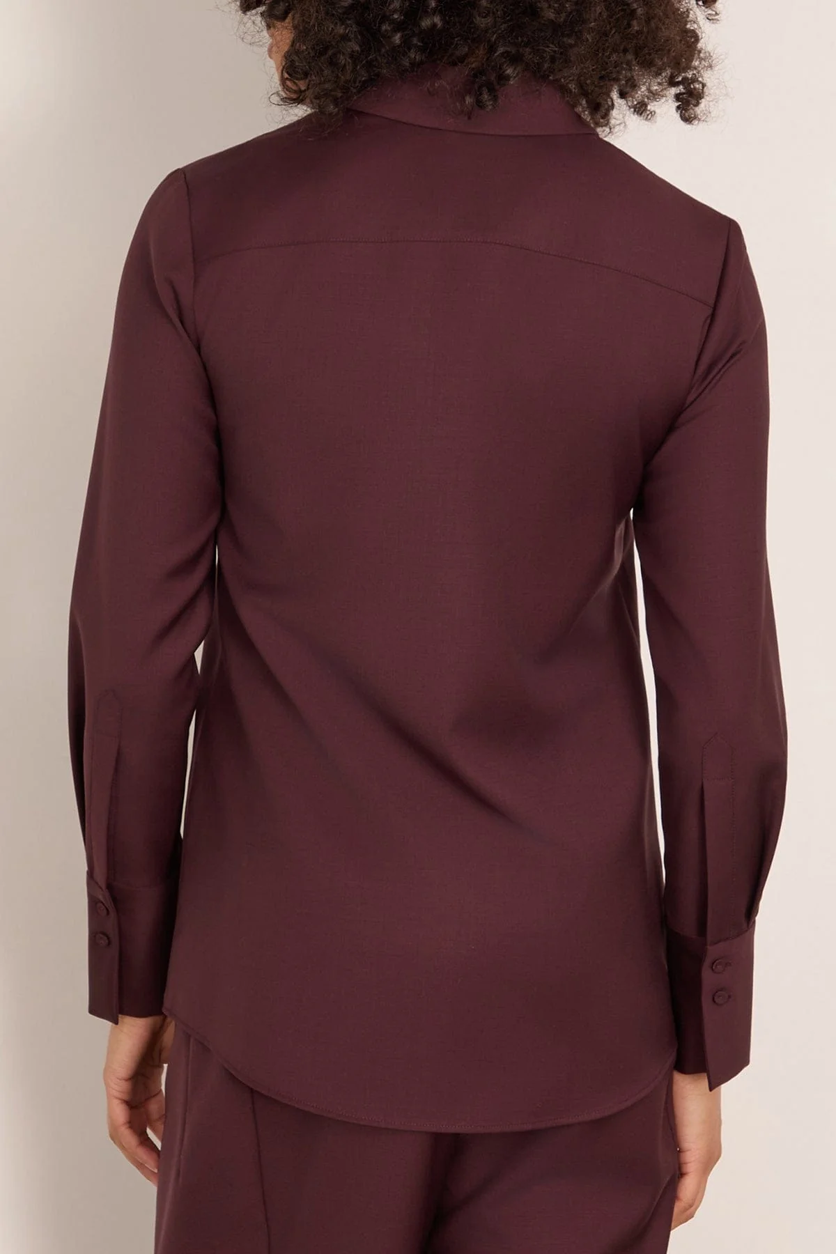 Philippa Wool Shirt in Mulberry - Image 4