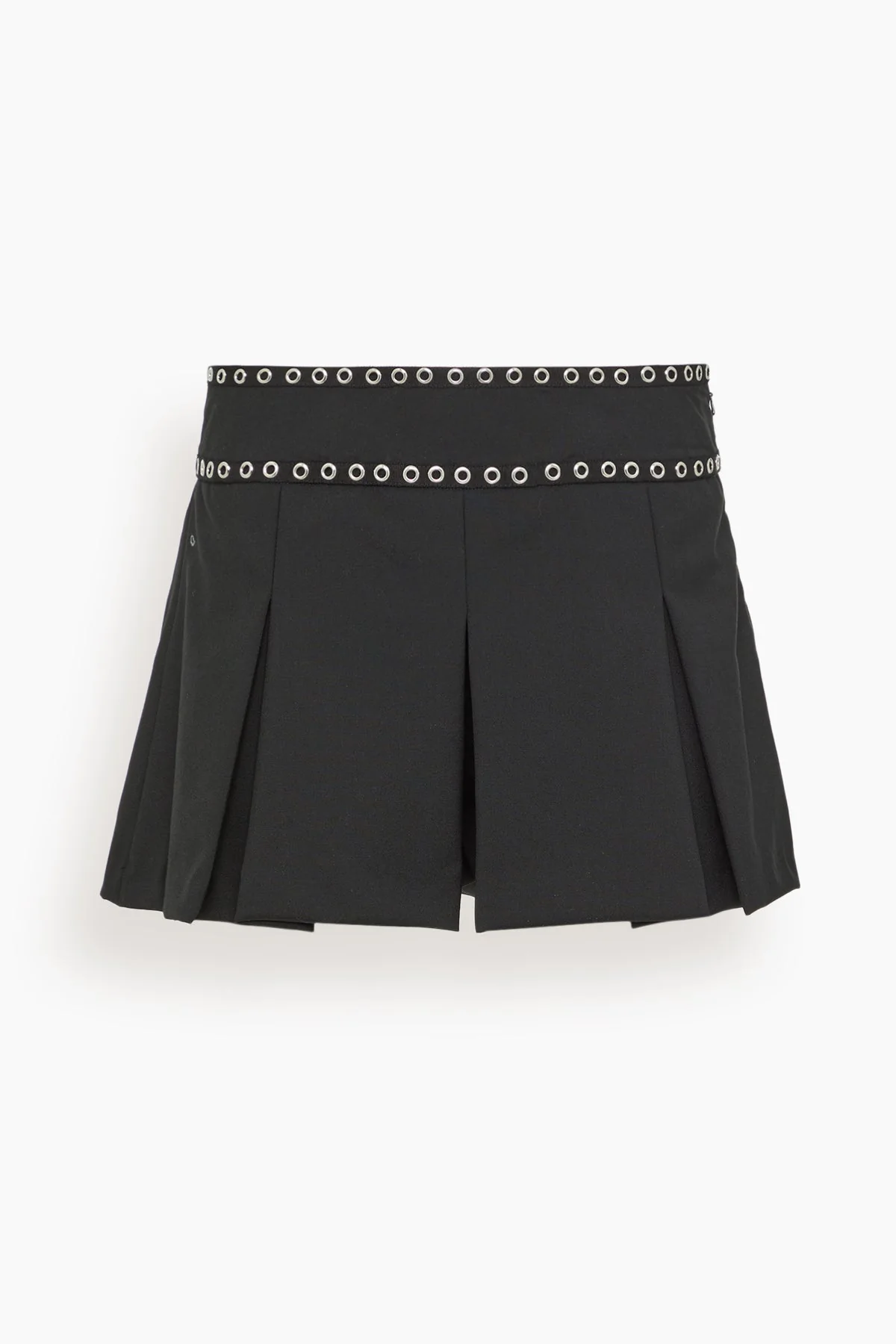 Pleated Mini Skort in Black