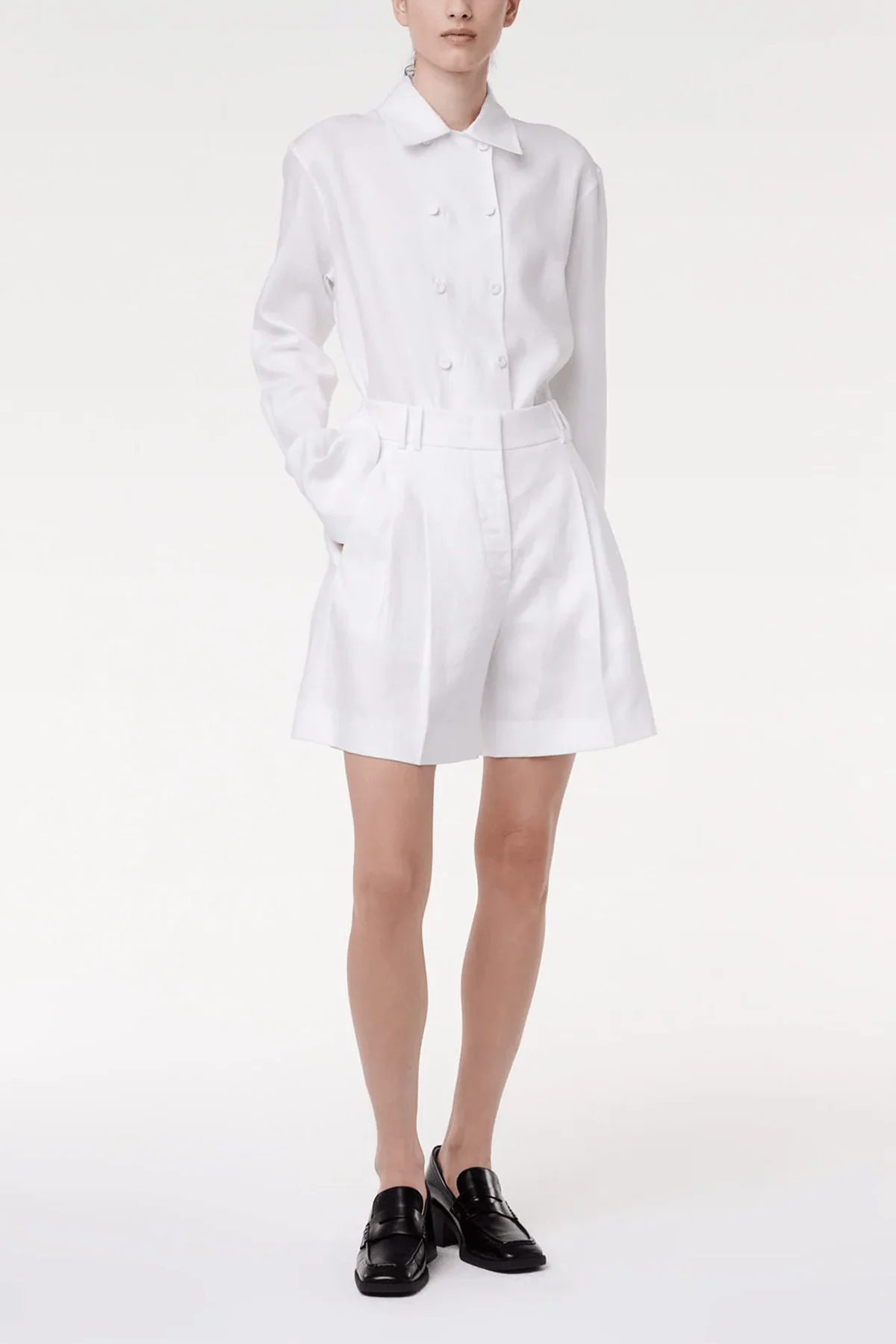 Pleated Short in White - Image 2