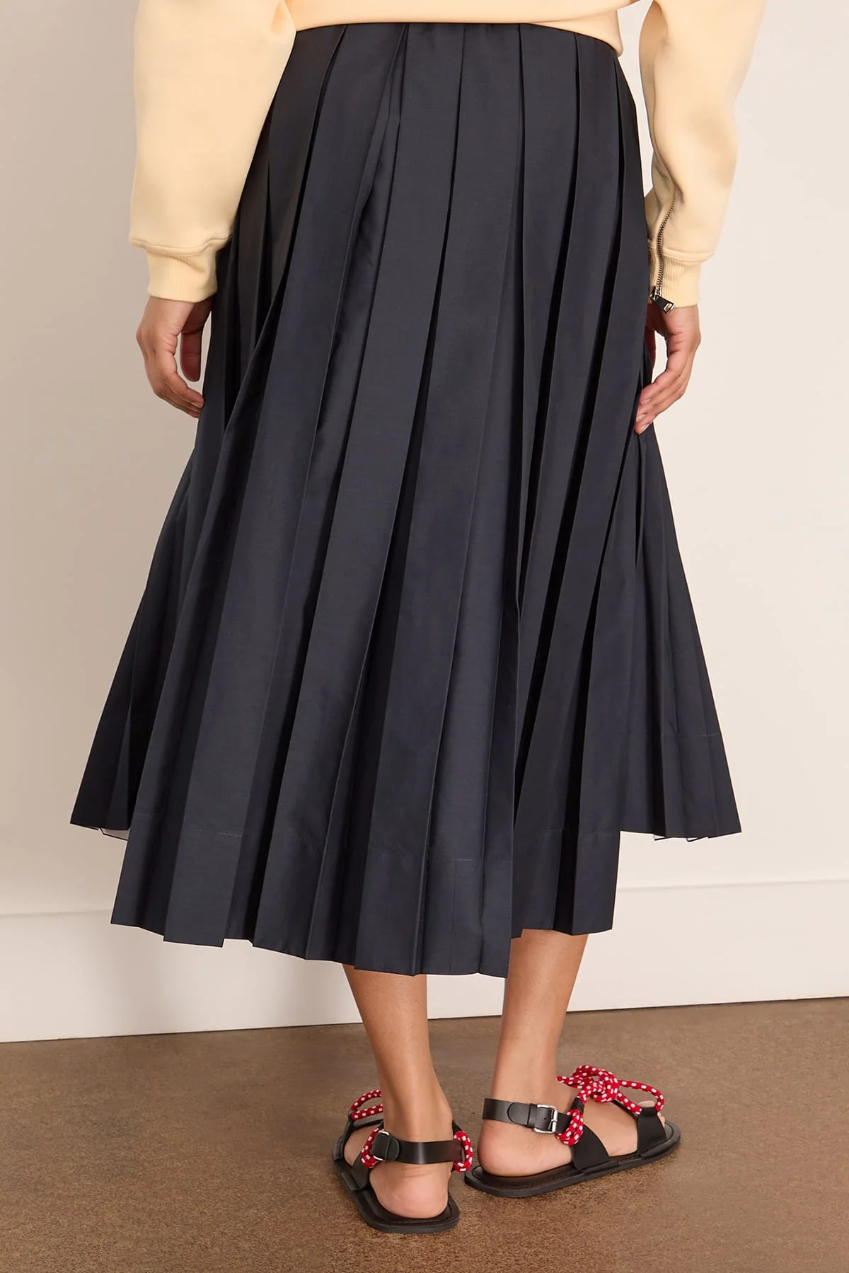 Pleated Skirt in Blue Black - Image 4