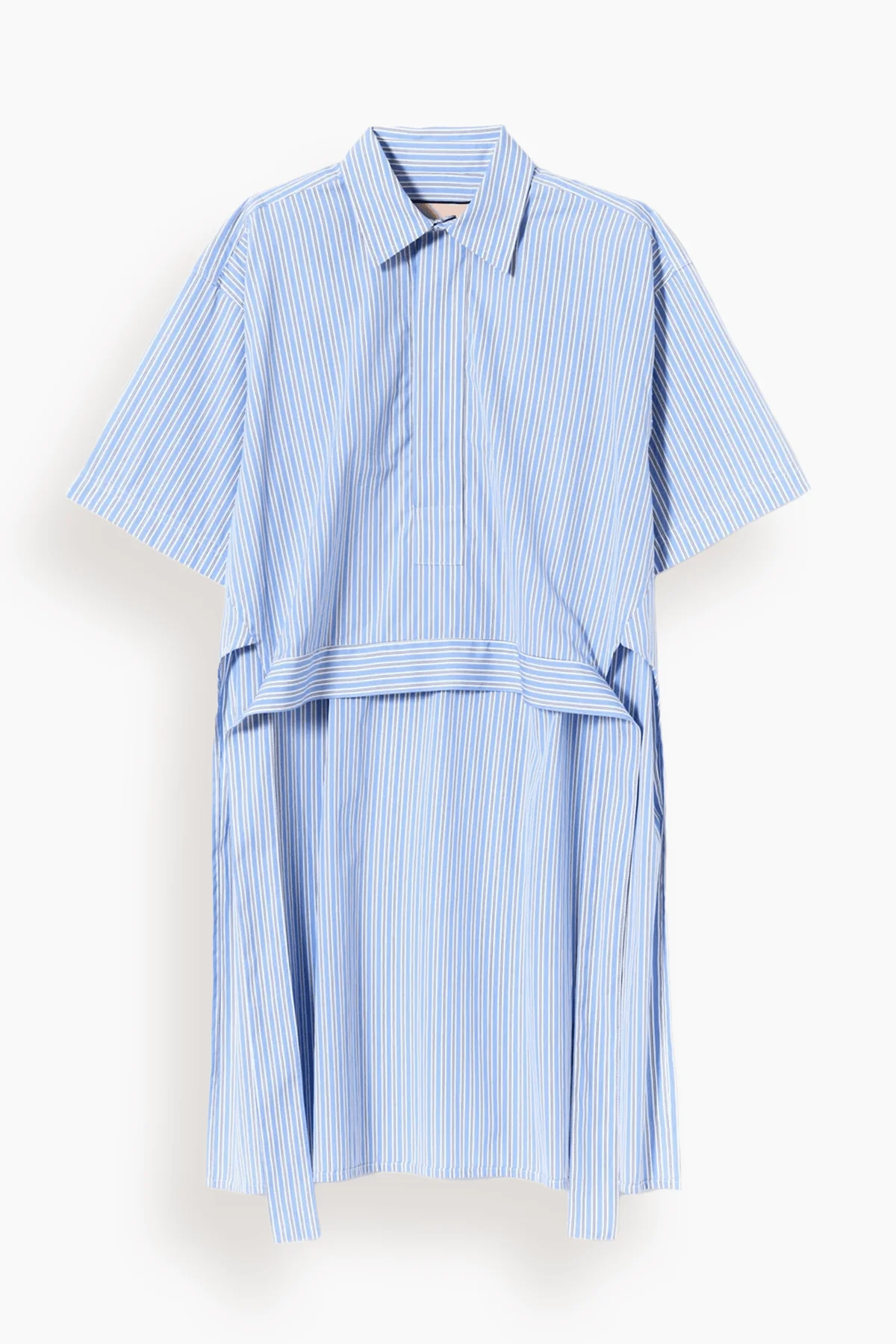 Poplin Shirt in Blue/White Stripe