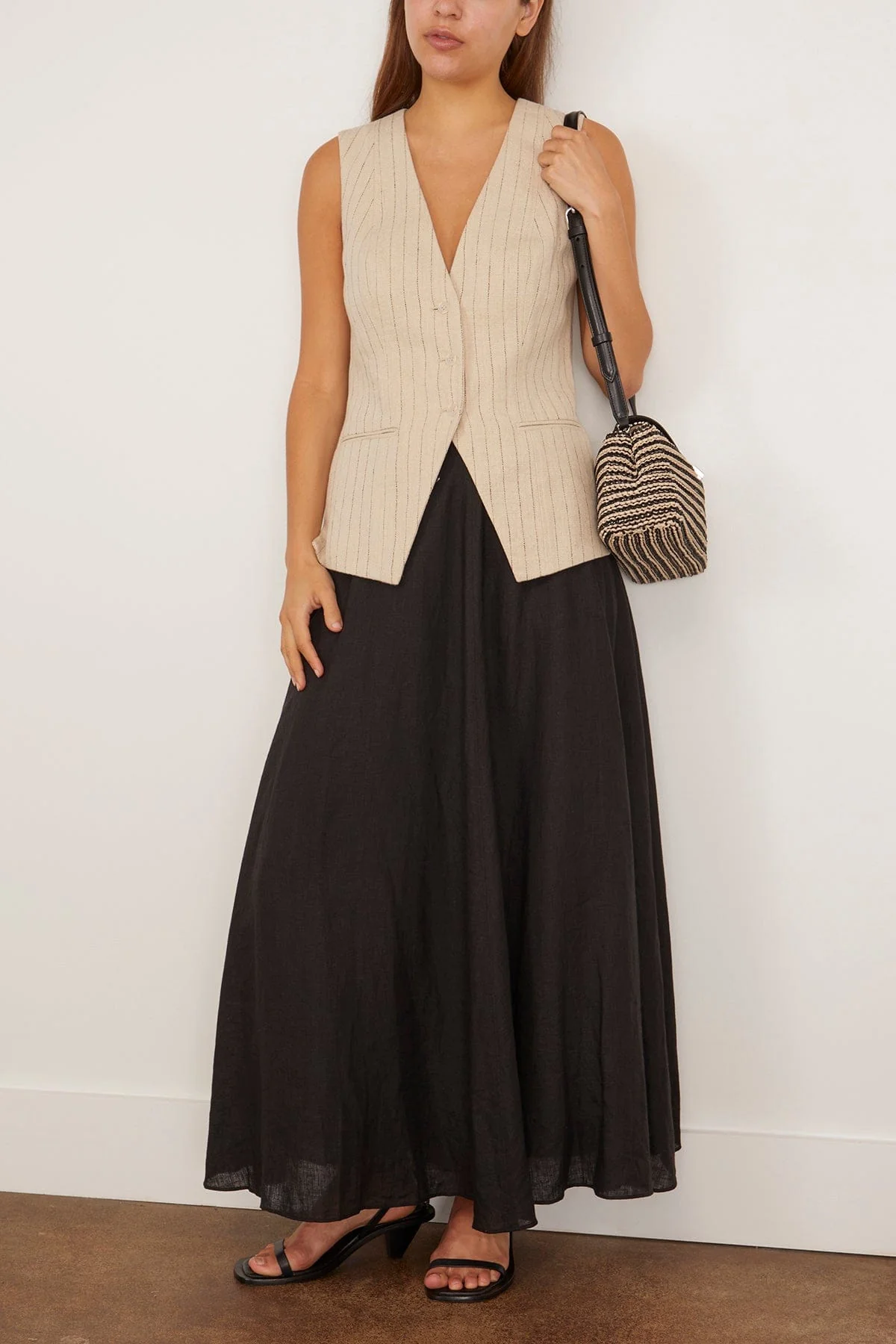 Primavera Drape Skirt in Black - Image 2
