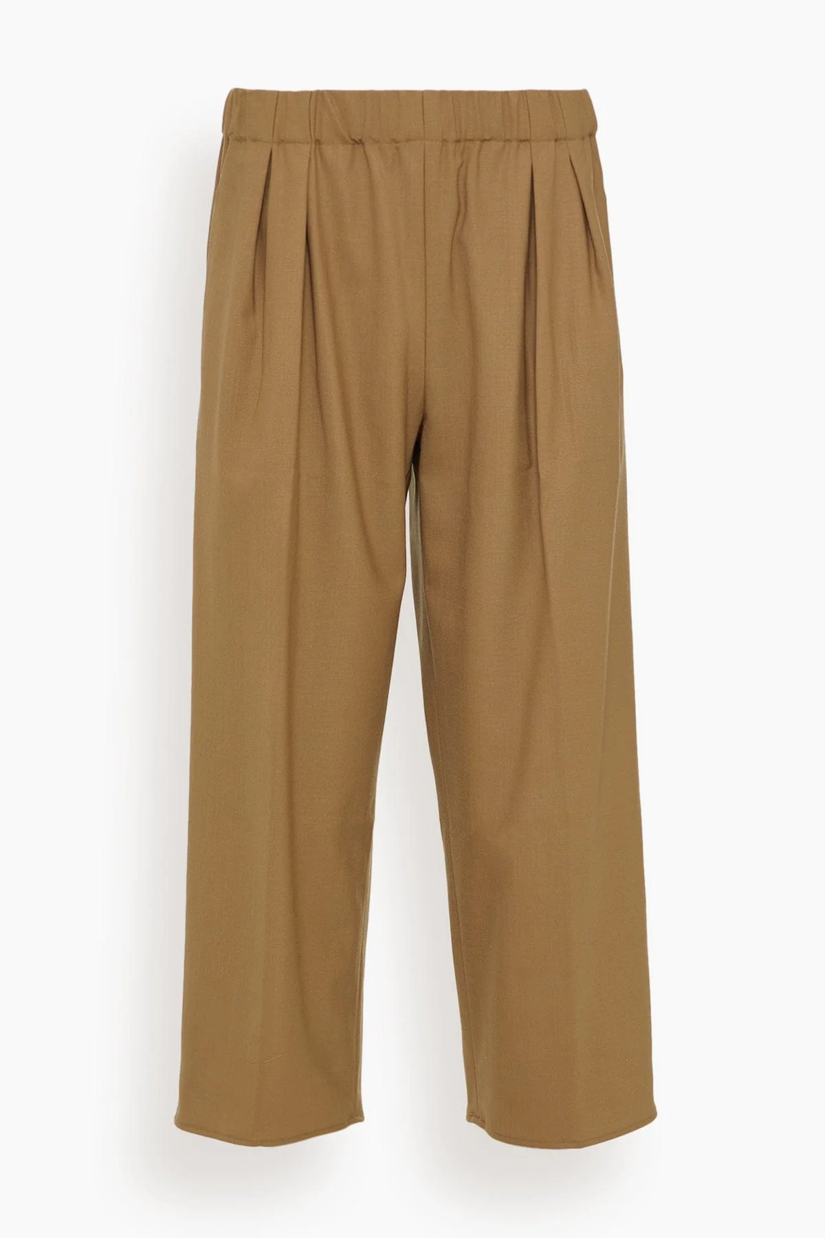 Pull On Wide Leg Crop Pant in Caramel