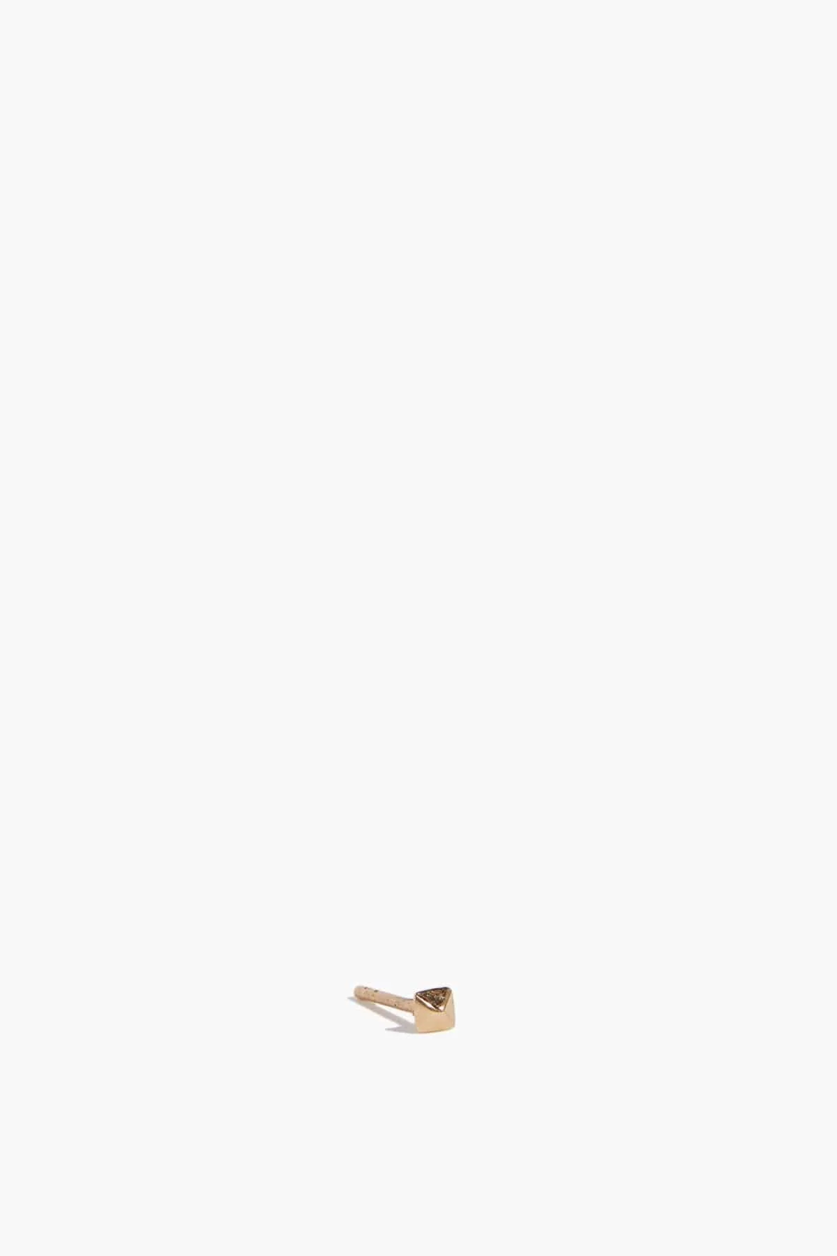 Pyramid Single Stud in 14k Yellow Gold