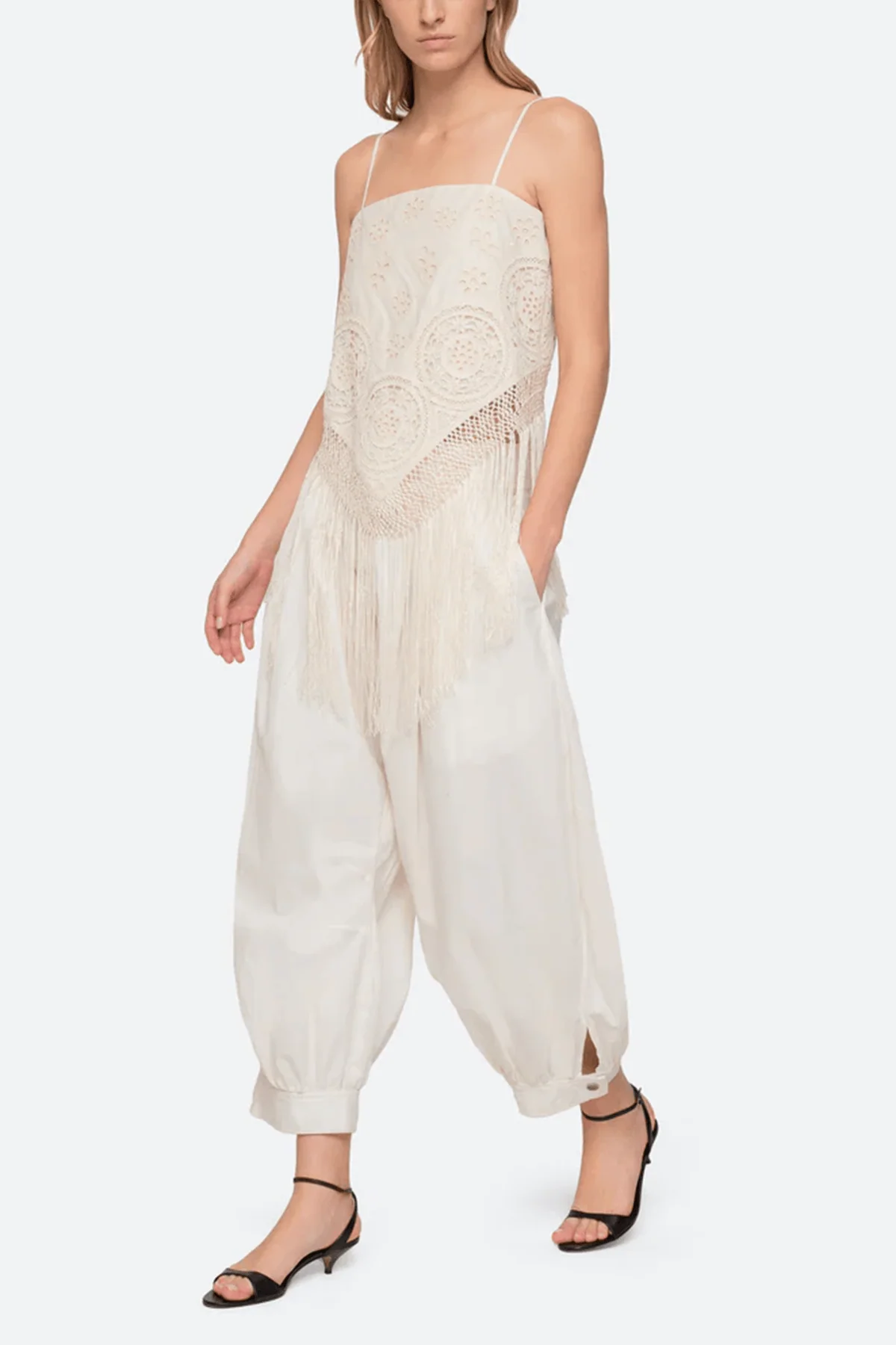 Rafina Eyelet Top in Cream - Image 2