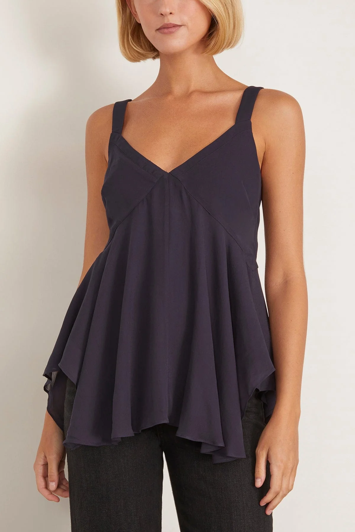 Raina Handkerchief Top in Navy - Image 3