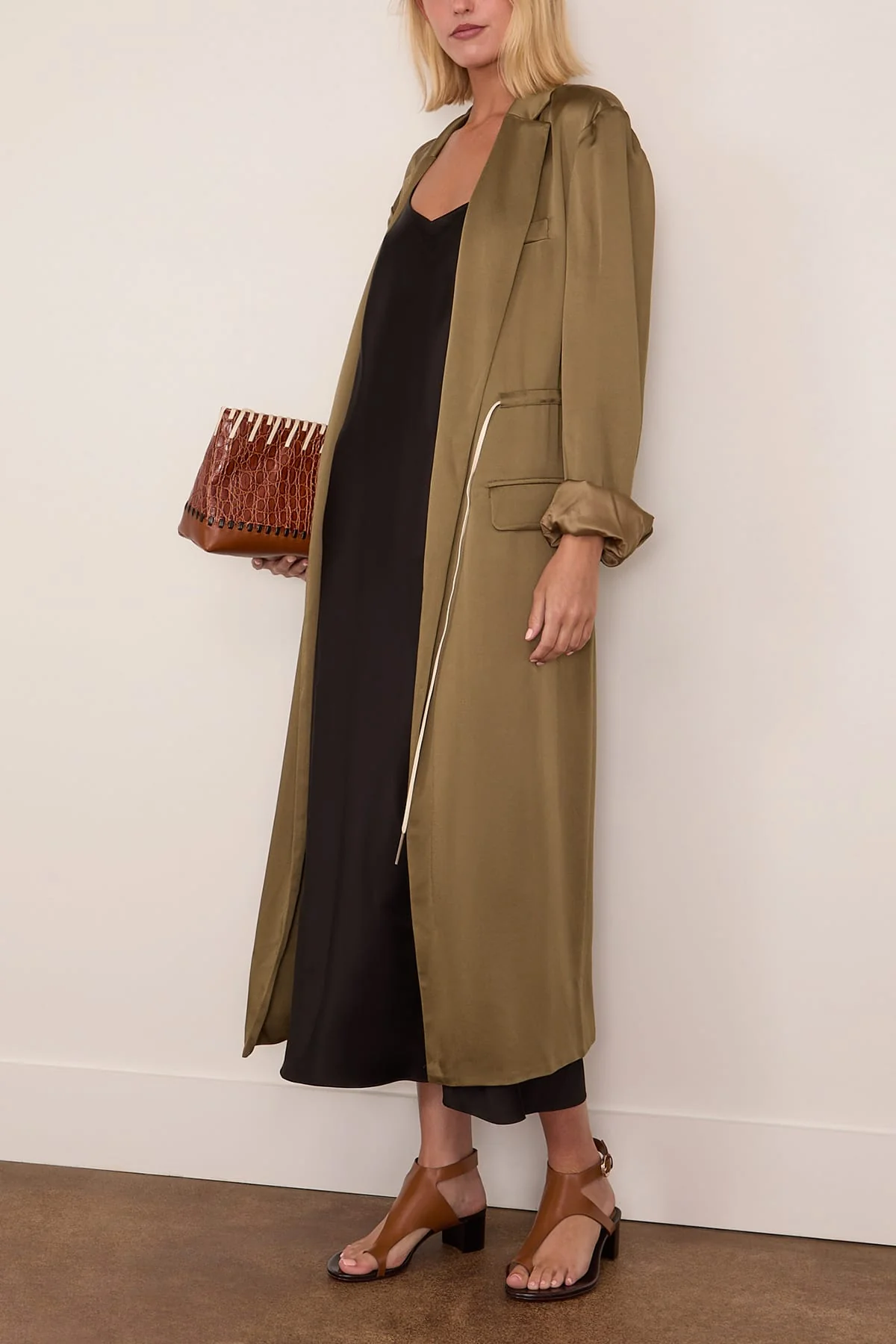 Rastino Coat in Khaki - Image 2