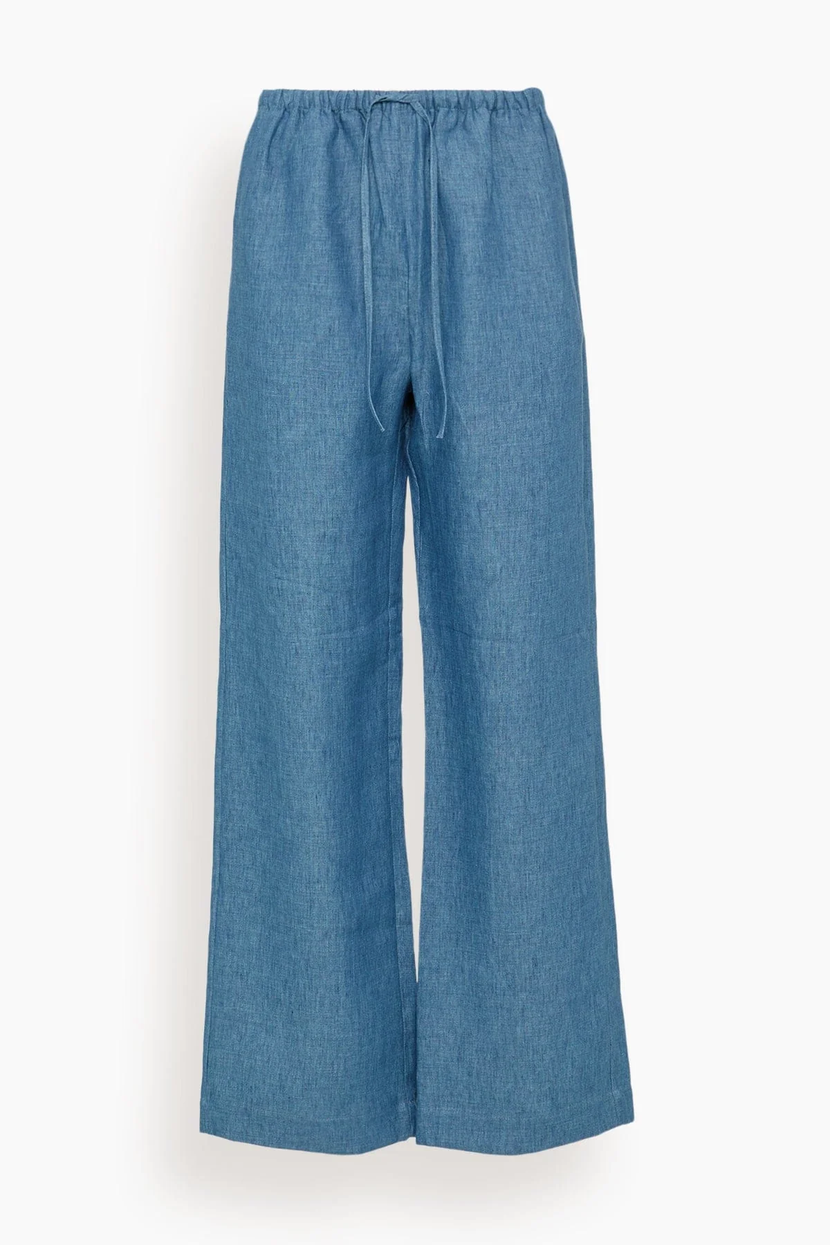 Relaxed Linen Trousers in Ocean Blue