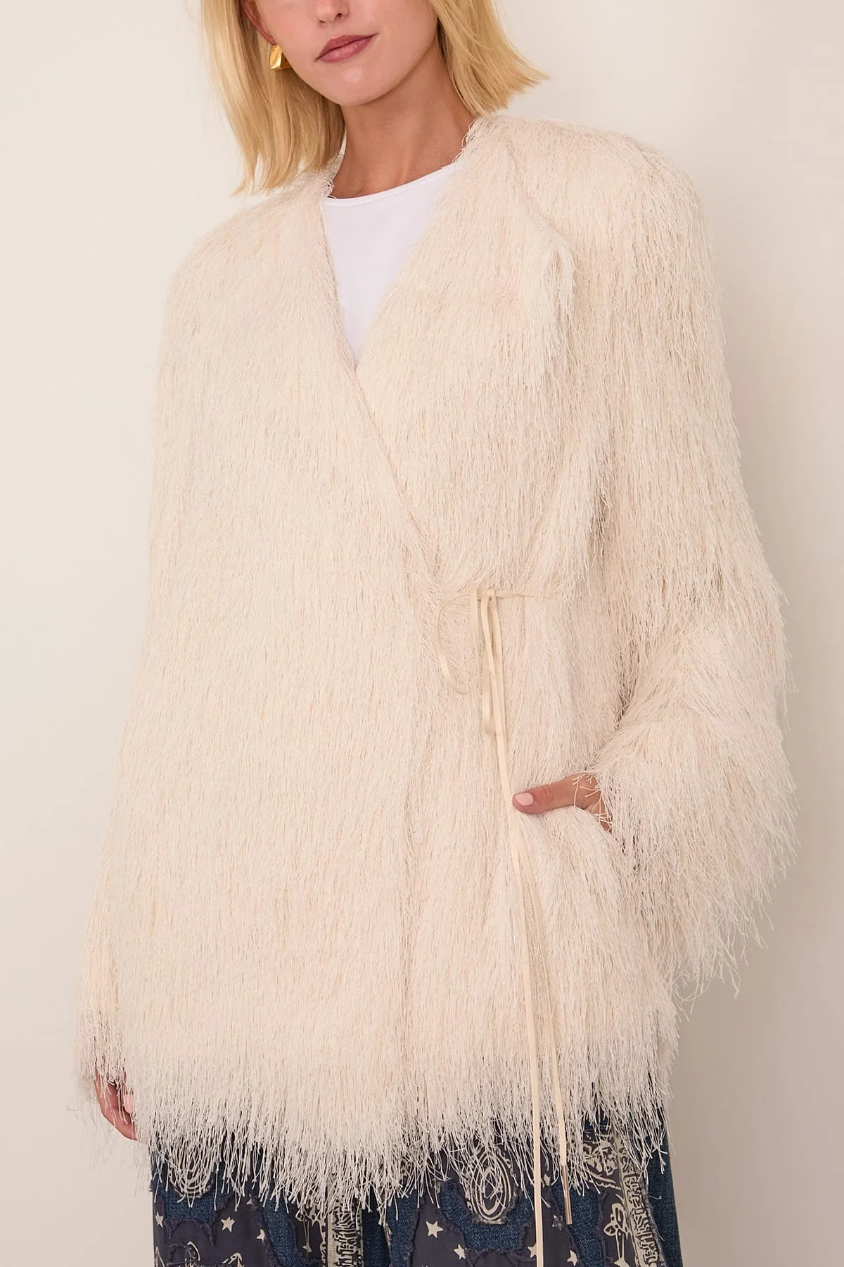 Rivla Short Coat in White - Image 3