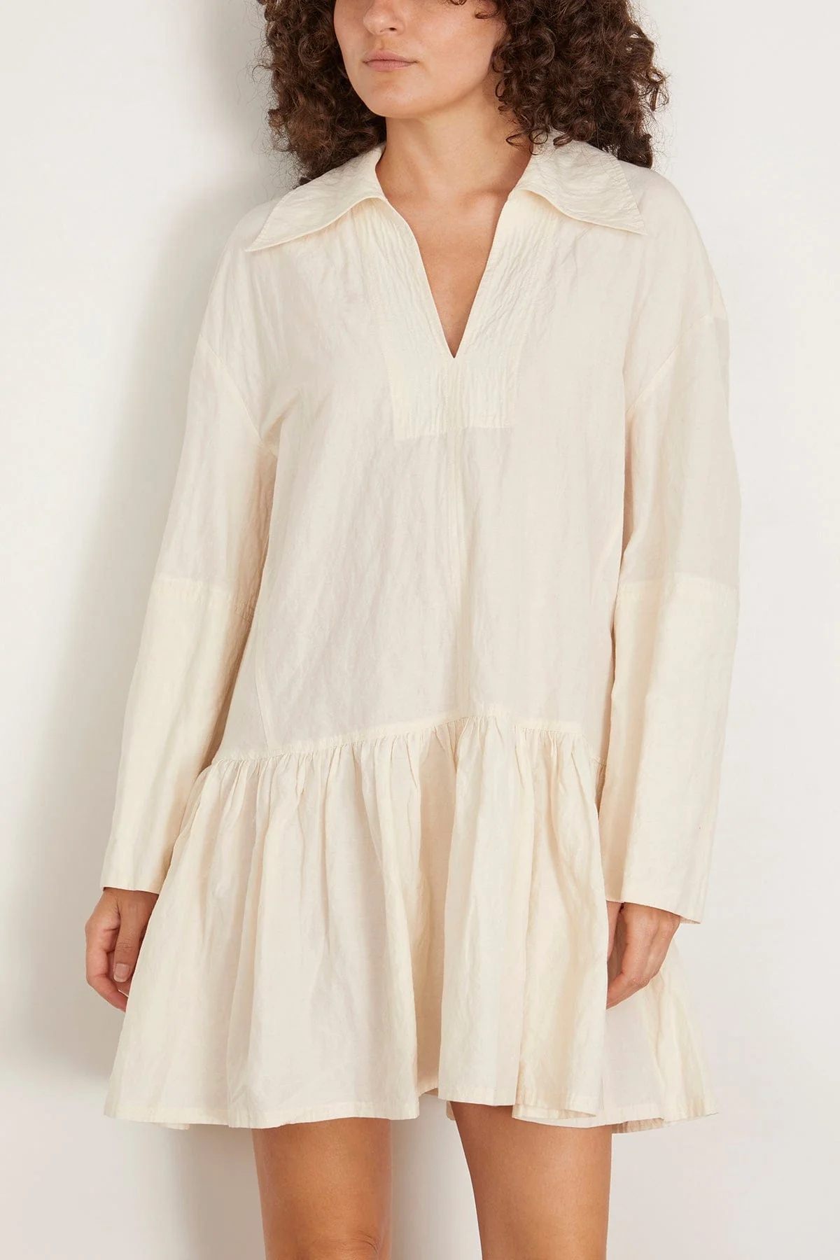 Romana Mini Dress in Cream - Image 3