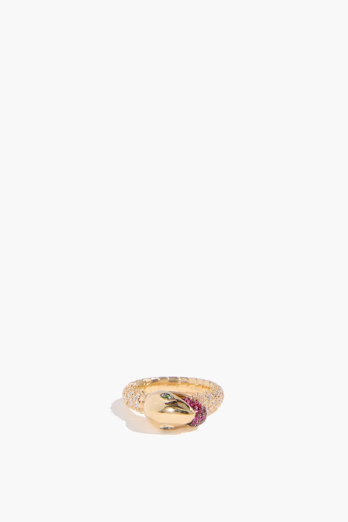 Ruby Red Delicious Forbidden Fruit Ring in 18k Yellow Gold - Image 3