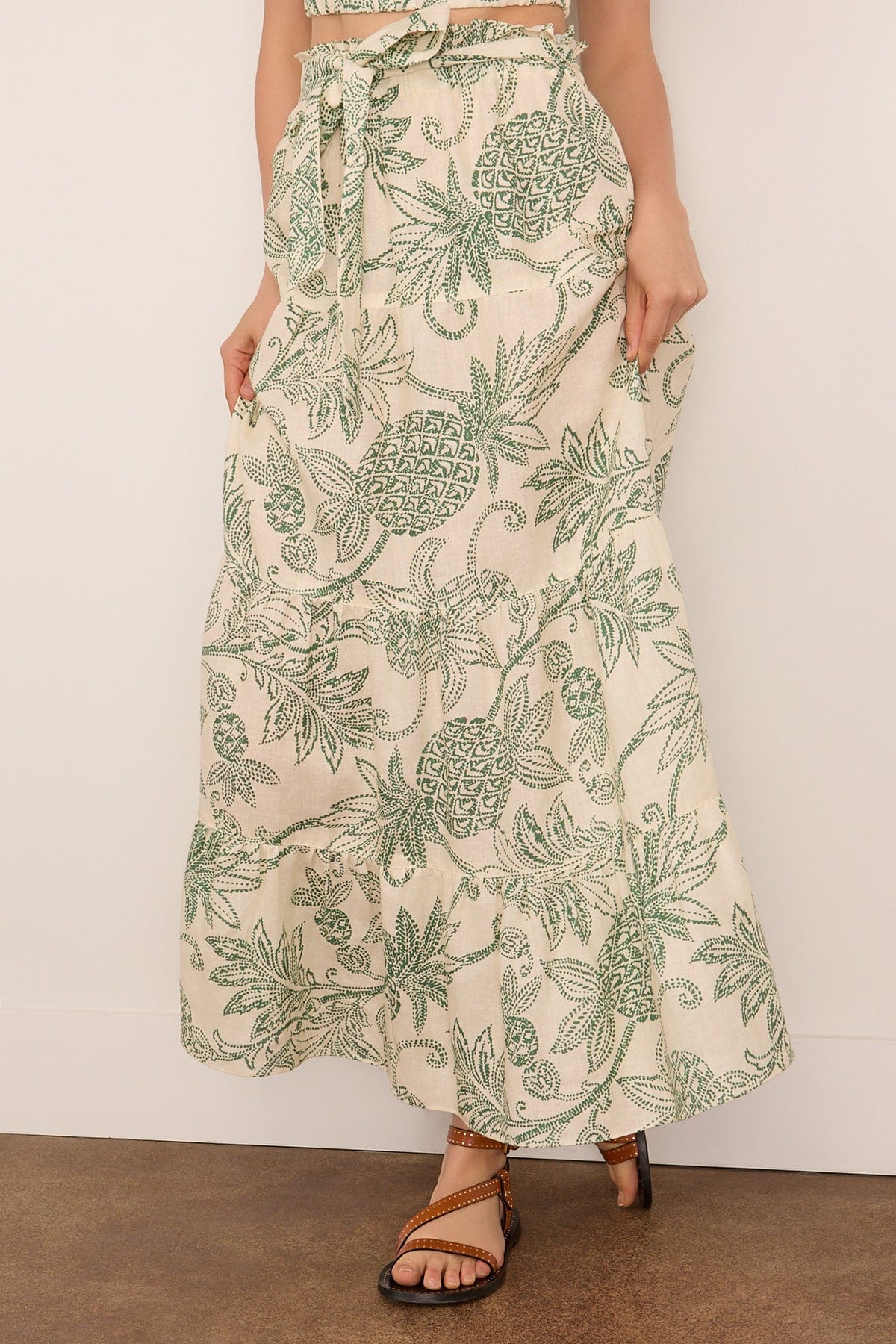 Sanaa Skirt in Mokata Green - Image 3