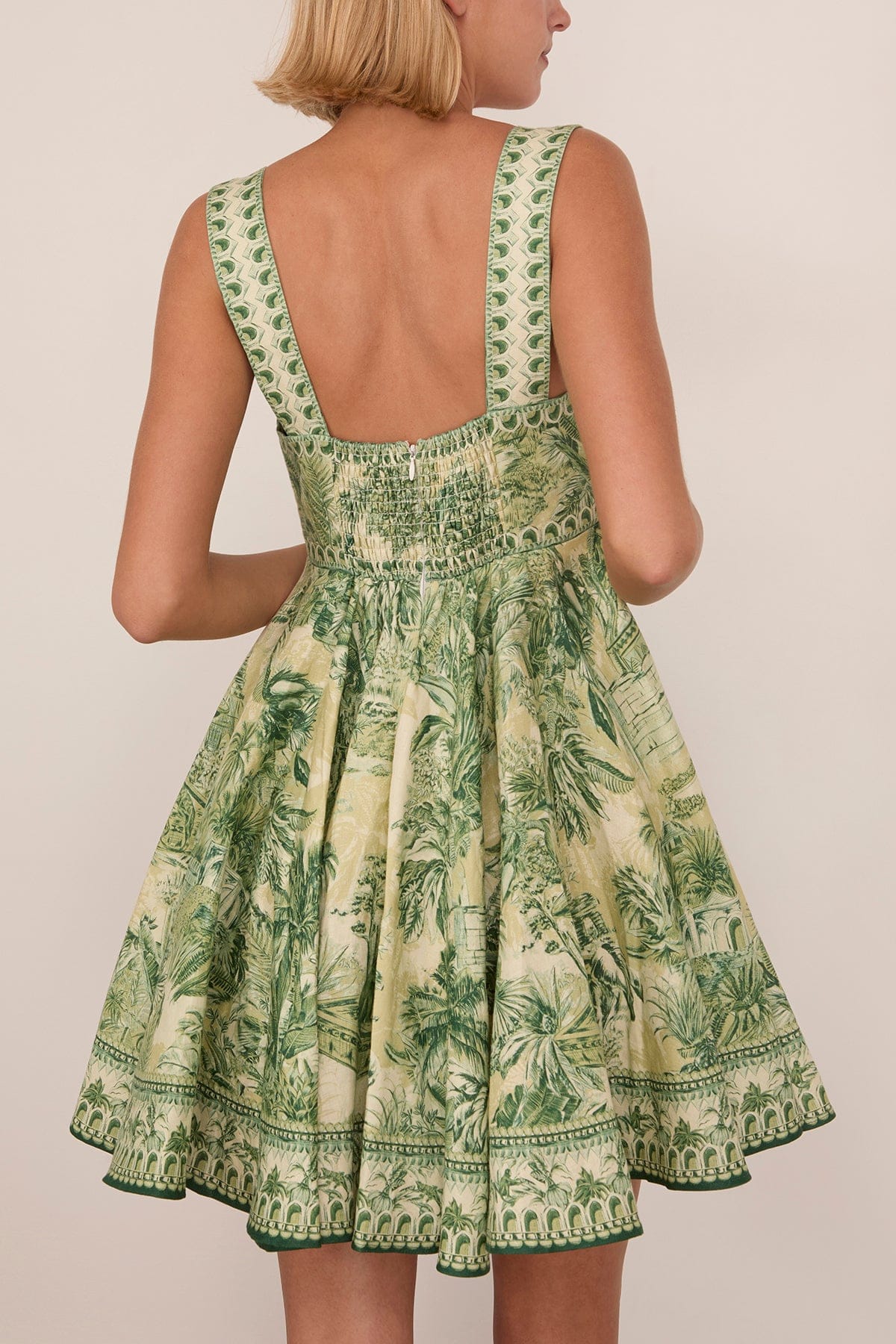 Sara Mini Twist Sundress in Green - Image 4