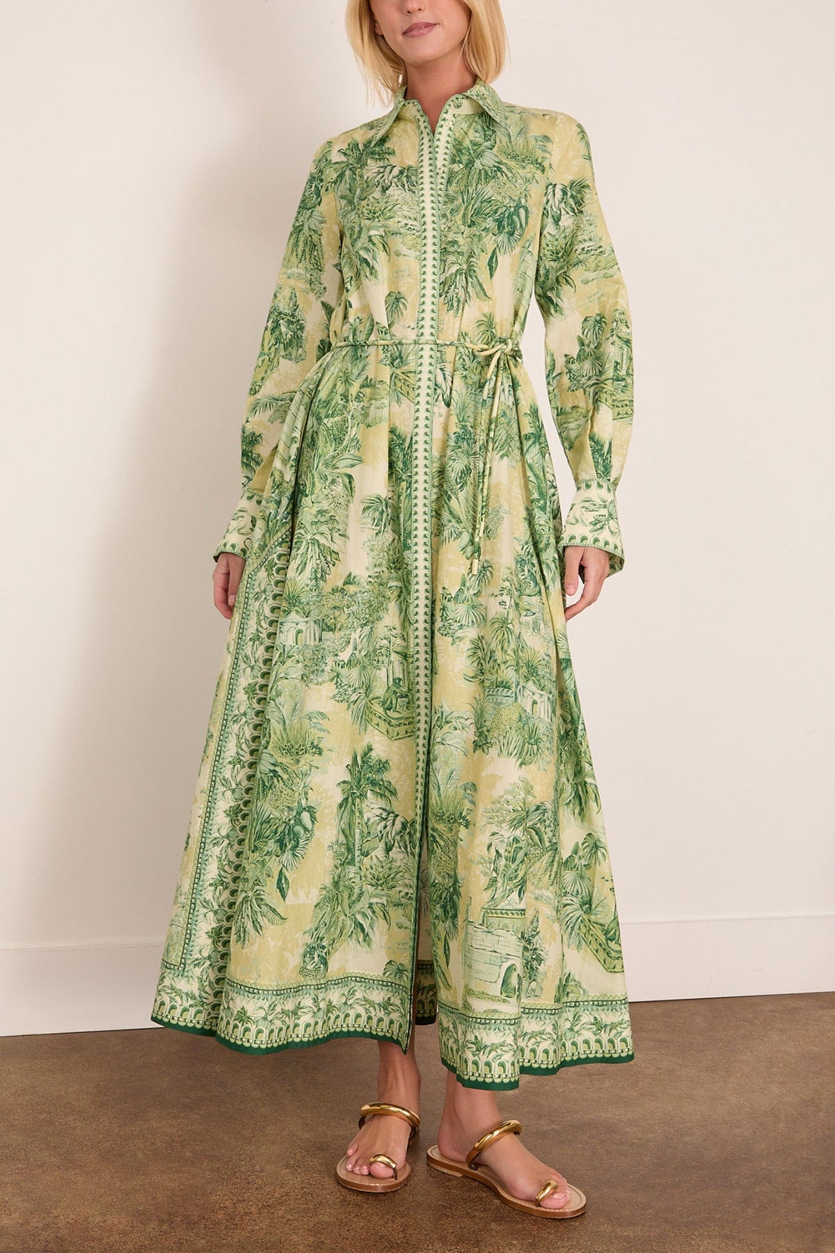 Sara Shirtdress in Green - Image 3