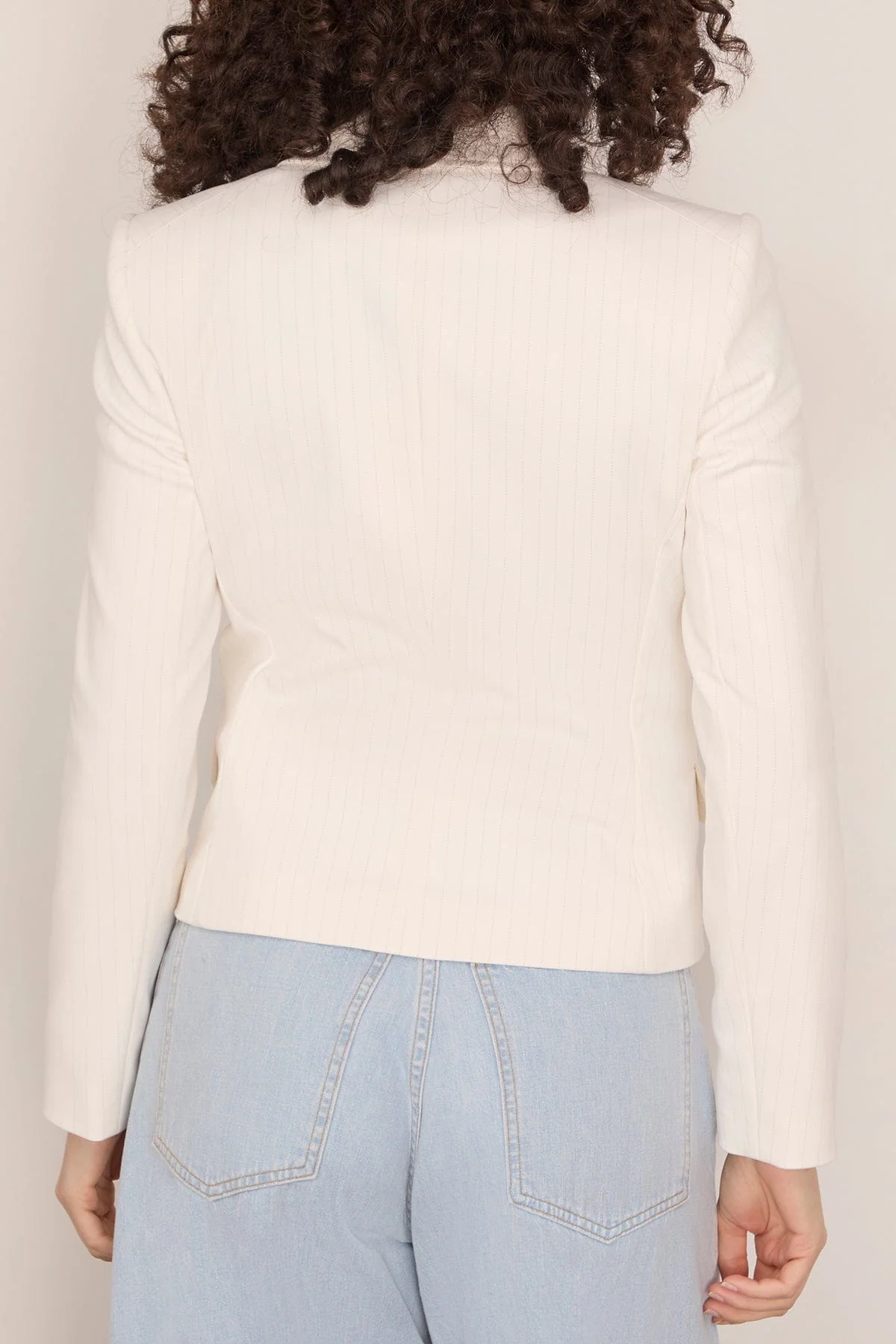 Schoolboy Blazer in White/Black - Image 4