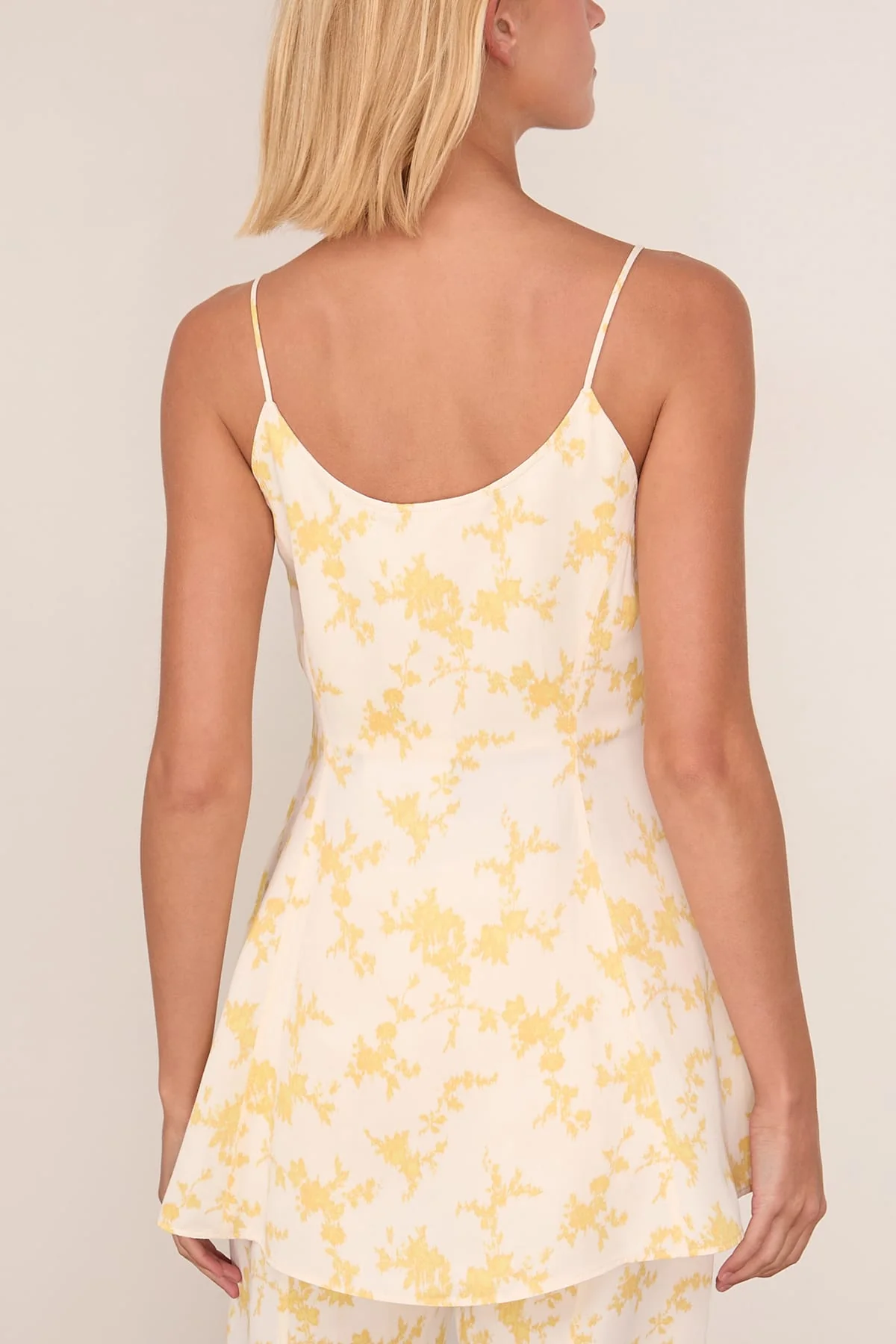 Sculpted Printed Strap Top in Daffodil Bouquet - Image 4