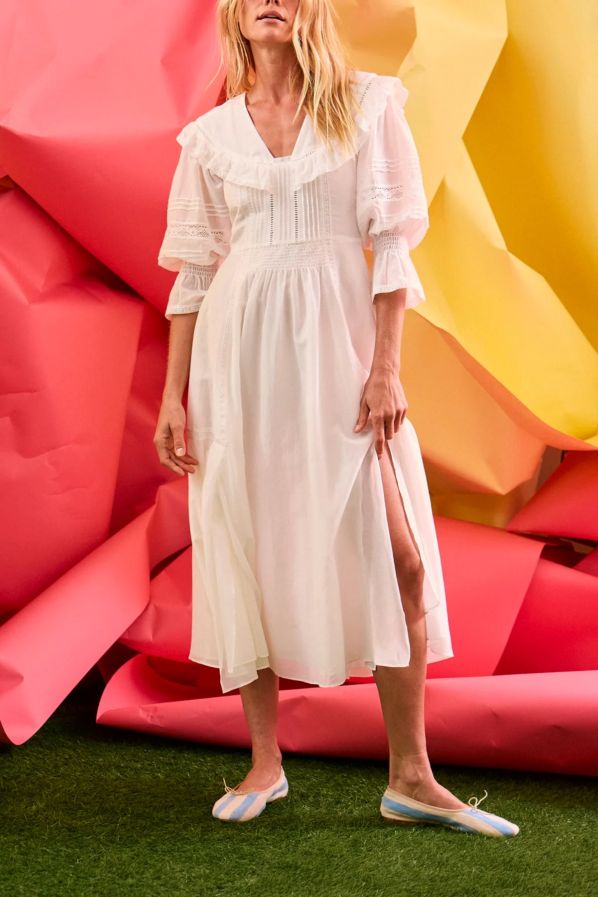 Selena Dress in White - Image 3