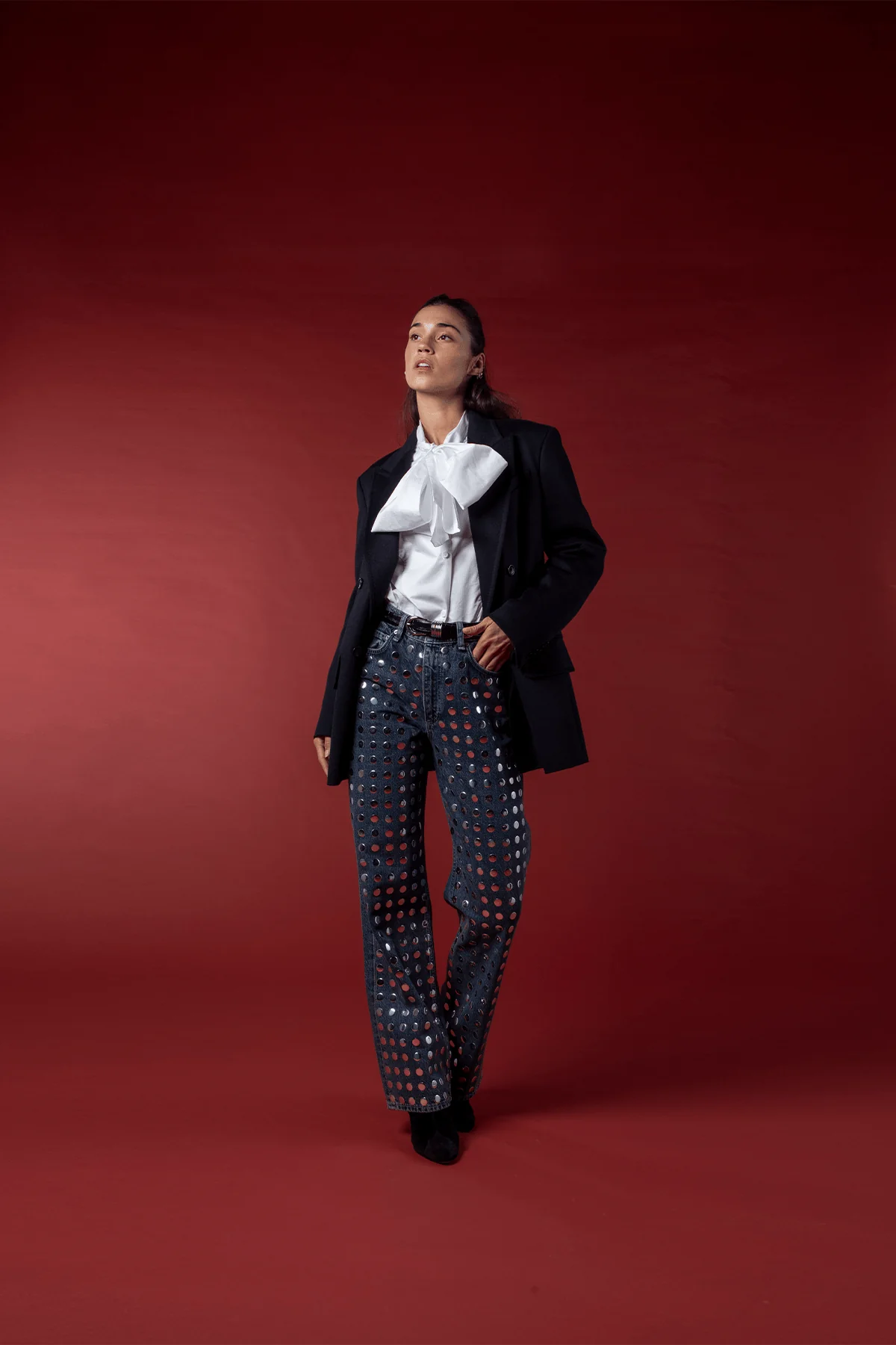 Shea High Rise Full Relaxed Straight Jean in Kingston - Image 5