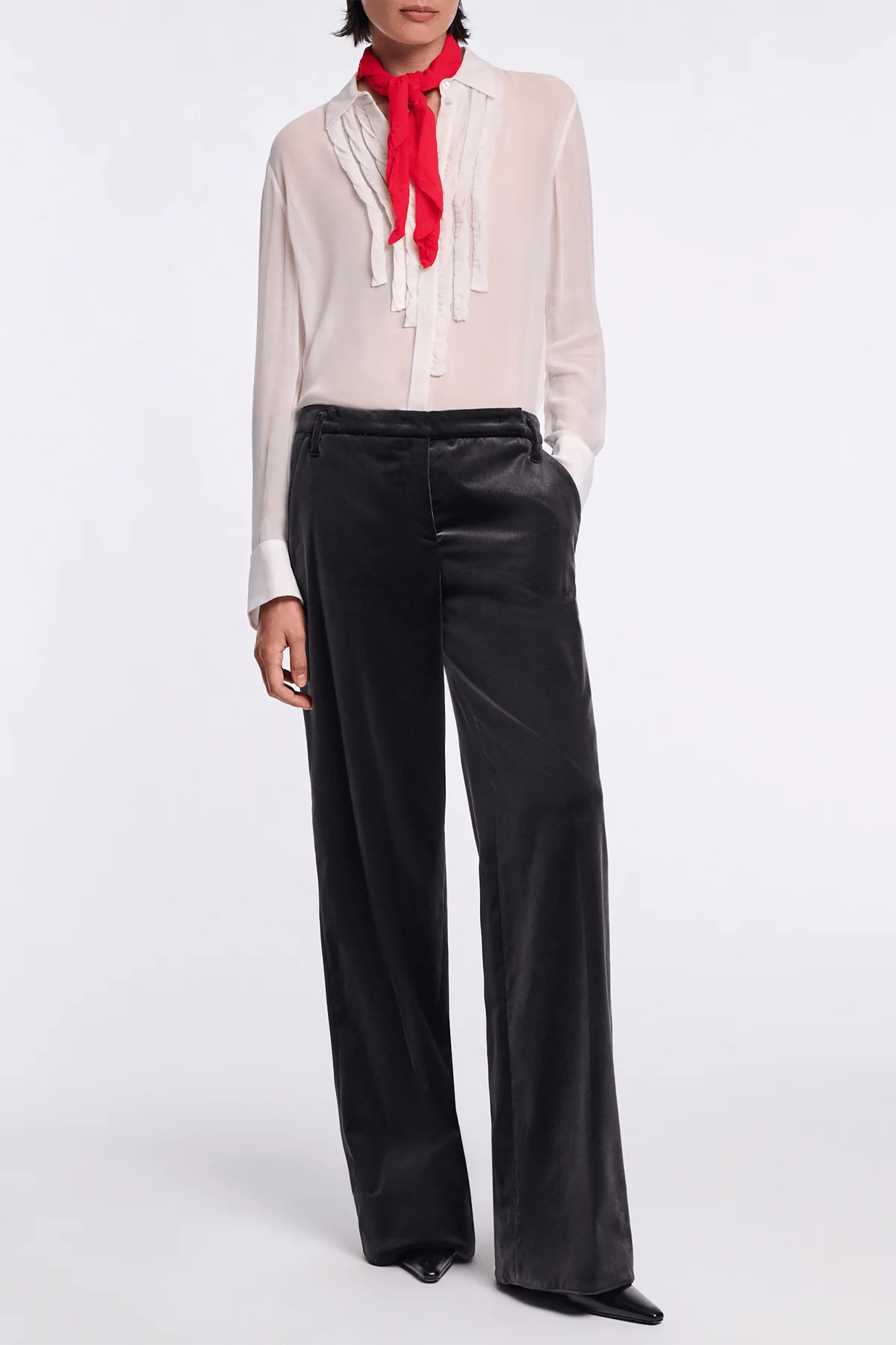 Sheer Twist Blouse in Camellia White - Image 2