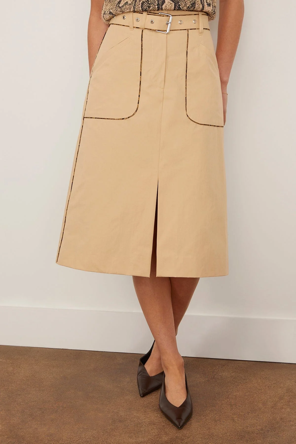 Sheraz Skirt in Beige - Image 3