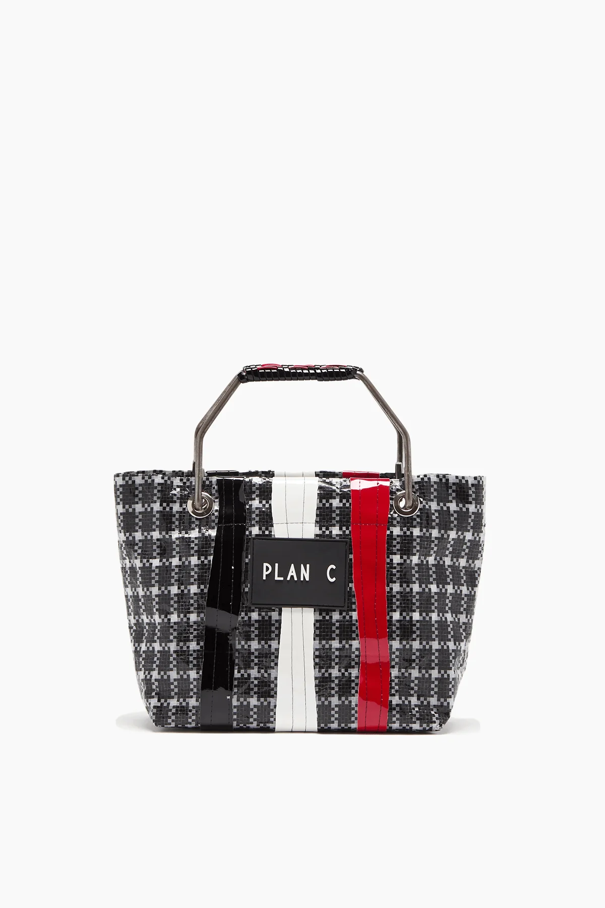 Shopping Bag in Black White Red