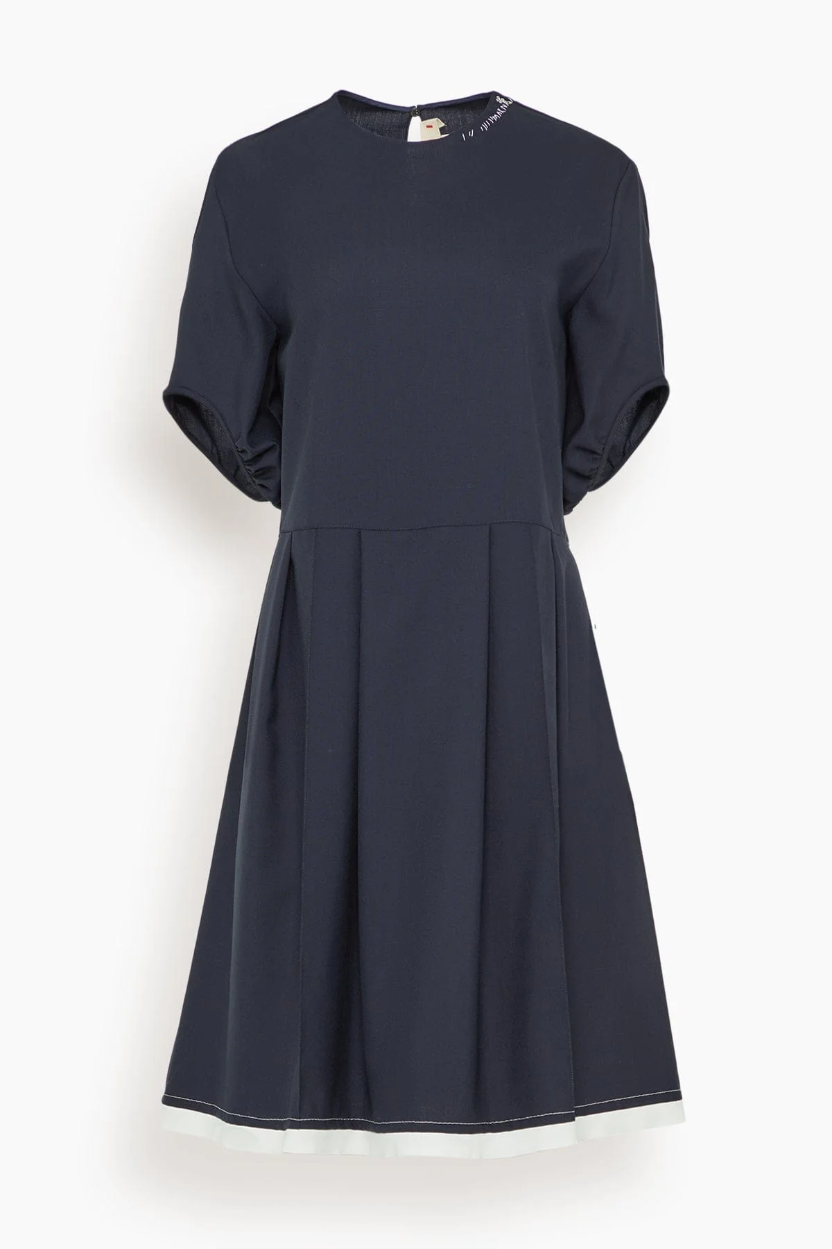 Short Sleeve Dress in Blue/Black