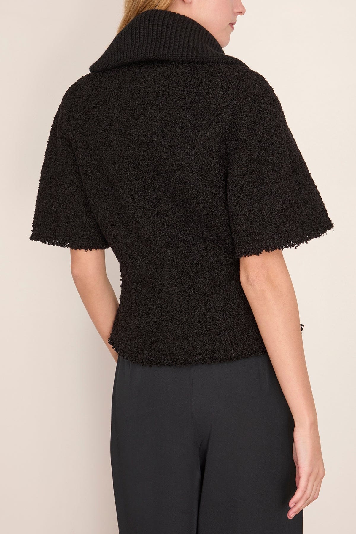 Short Sleeve Jacket in Black - Image 4