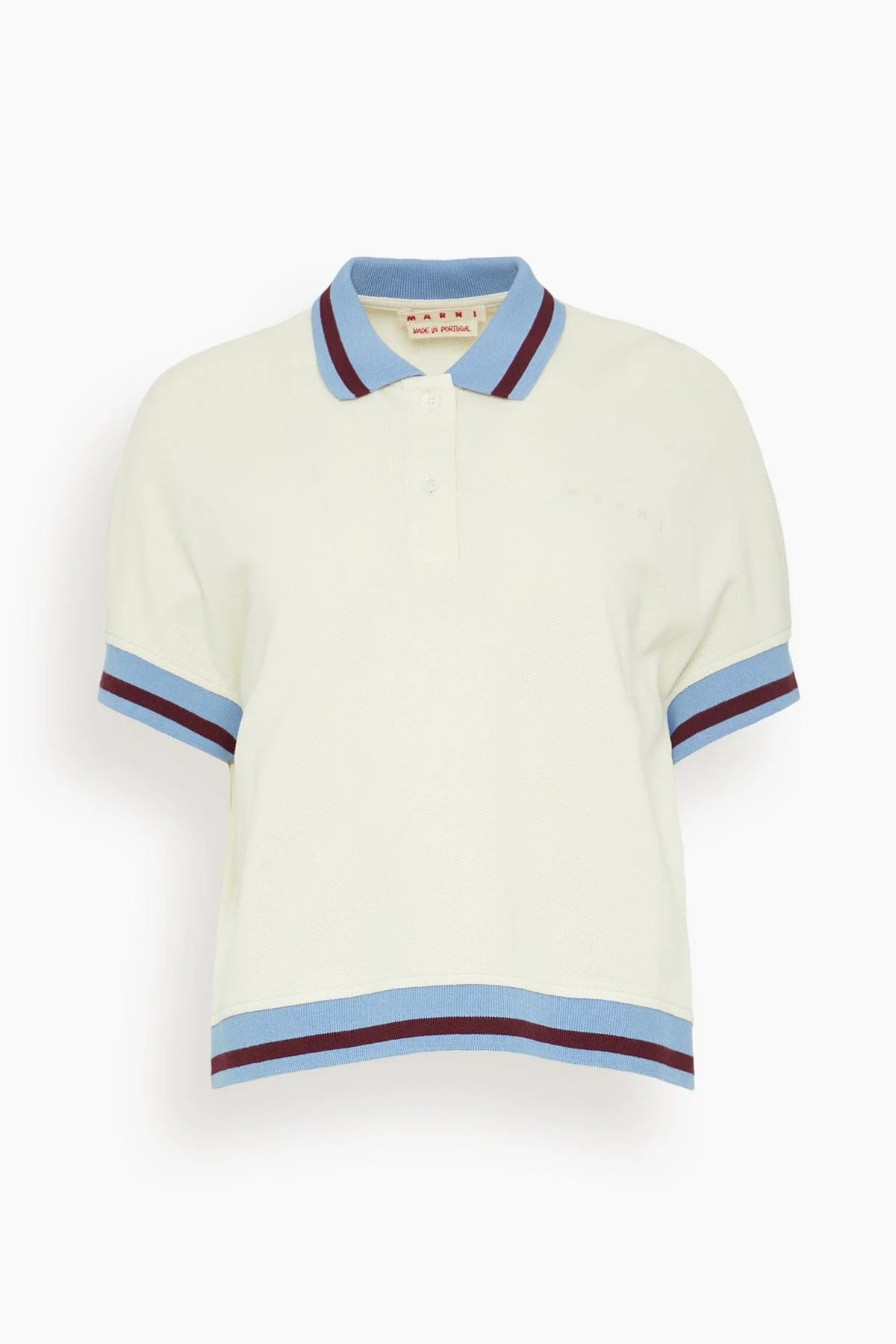 Short Sleeve Polo in Bone