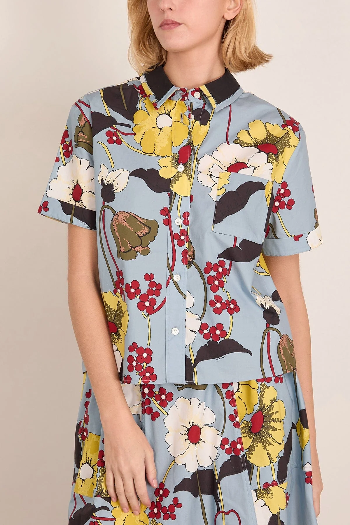 Short Sleeve Shirt in Sky - Image 3