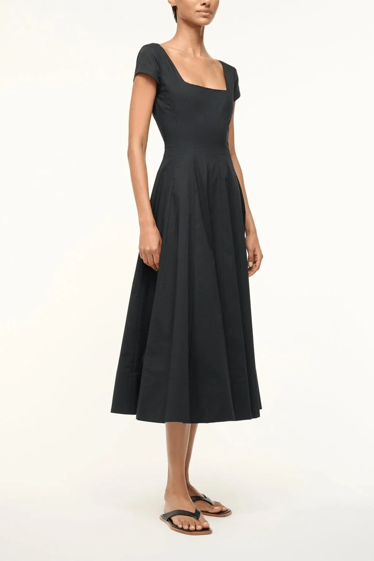 Short Sleeve Wells Dress in Black - Image 3