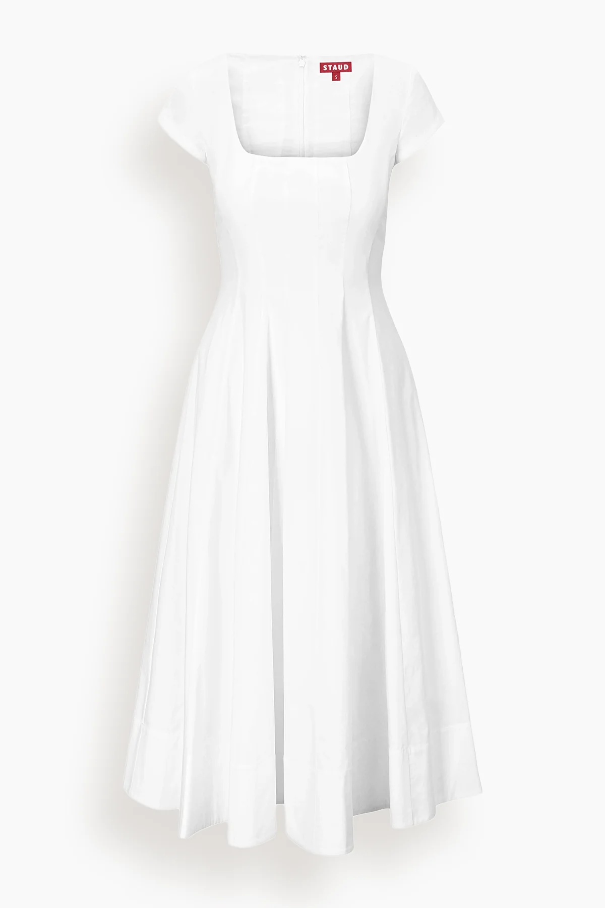 Short Sleeve Wells Dress in White