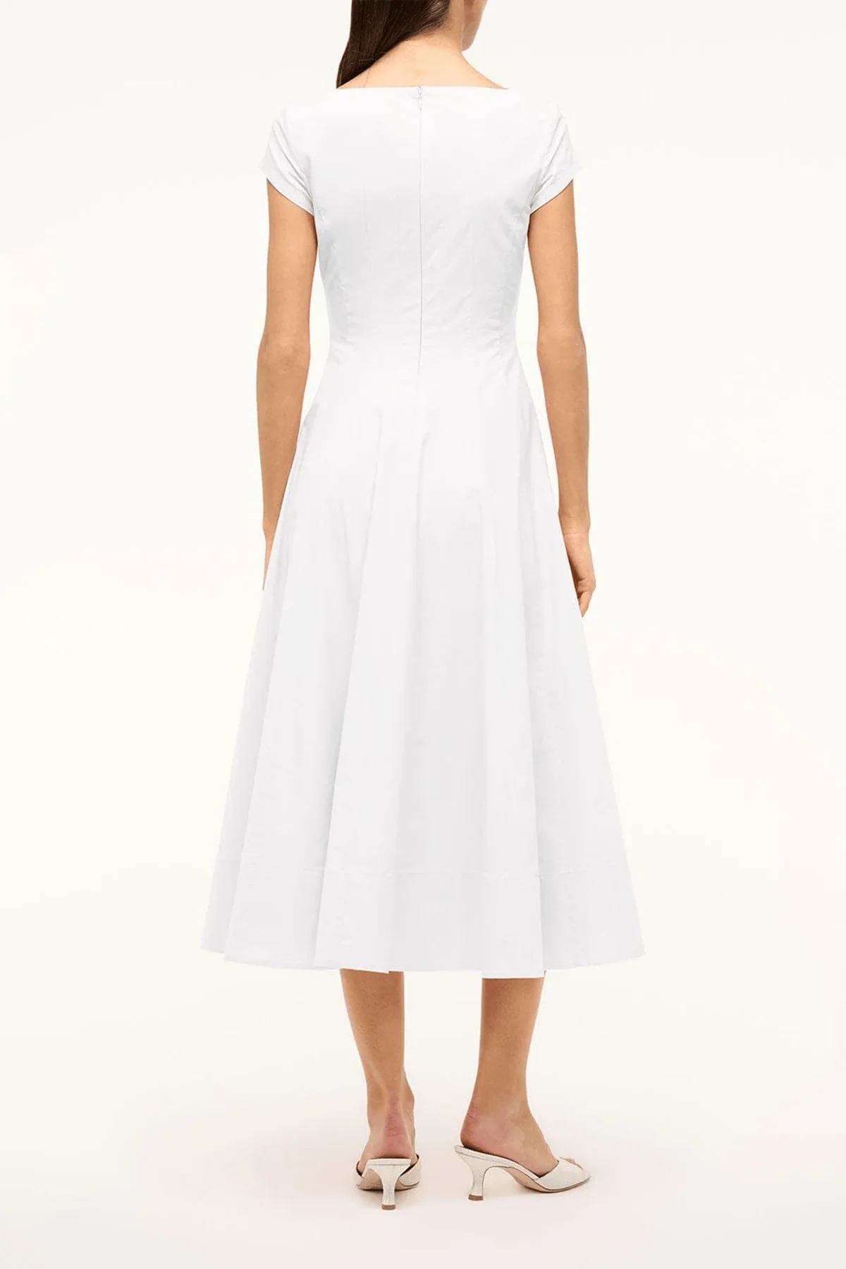 Short Sleeve Wells Dress in White - Image 4