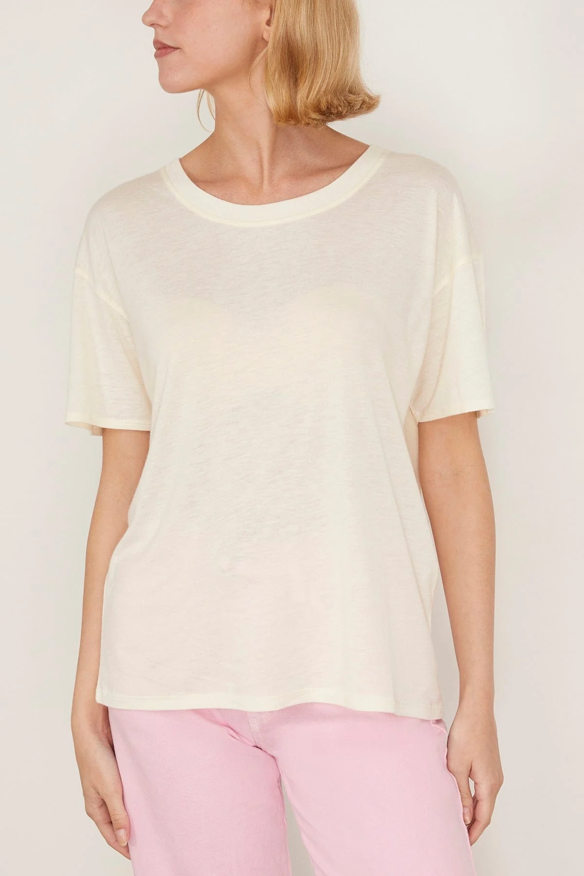 Short Sleeved T-Shirt in Ivory - Image 4