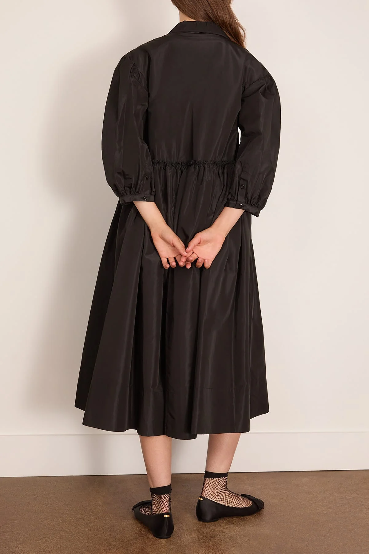 Signature Smock Shirt Dress in Black/Jet - Image 4