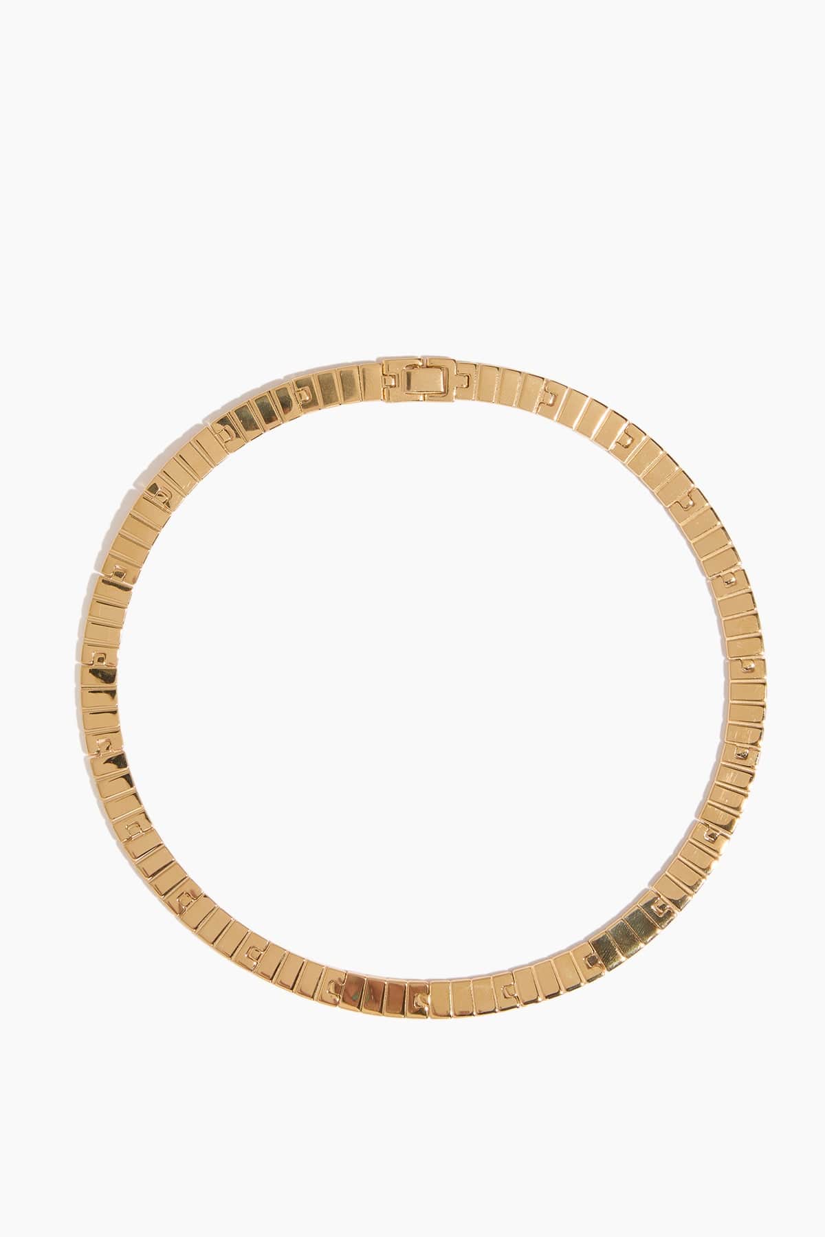Slot Chain Necklace in Yellow Gold