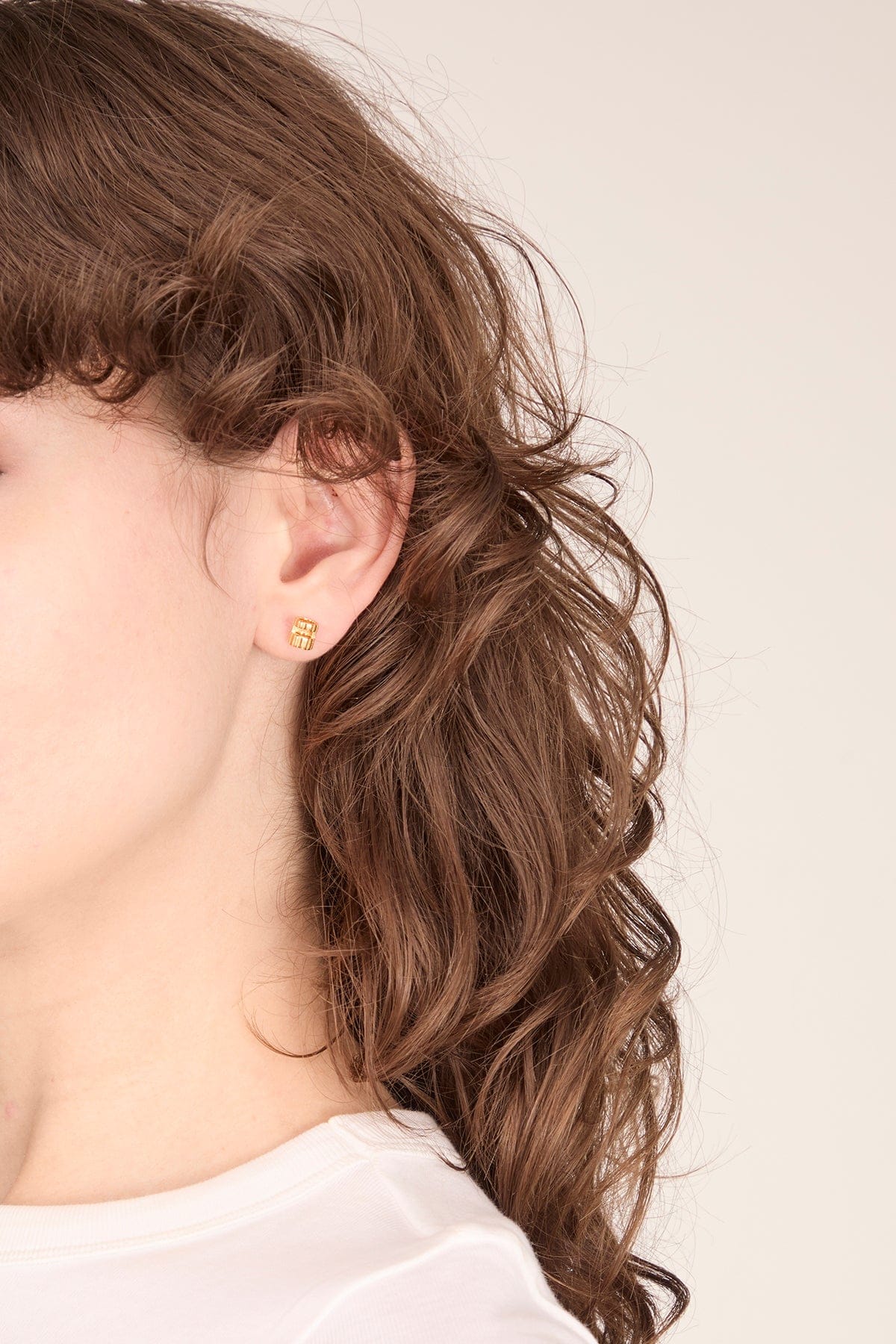 Slot Studs in Yellow Gold - Image 2