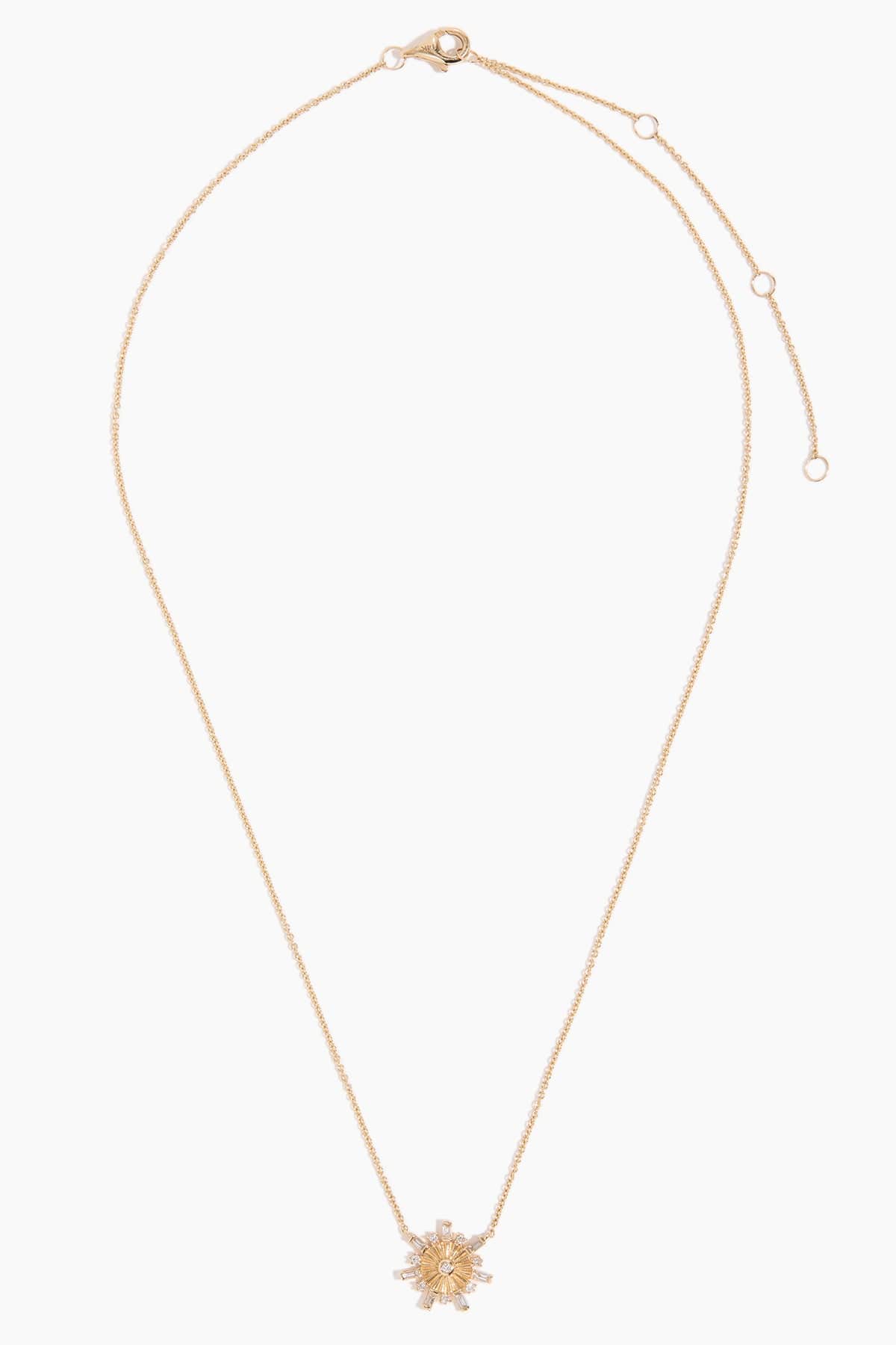 Snowflake Necklace in 14k Yellow Gold - Image 3