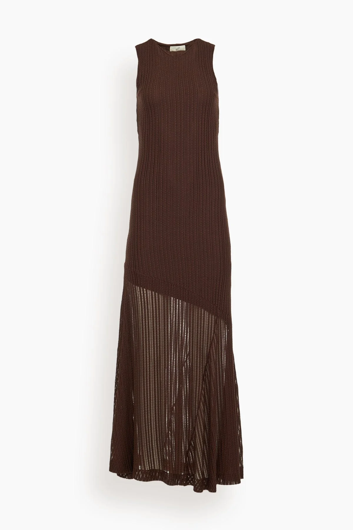 Spacia Sheer Structured Tank Dress in Hazel
