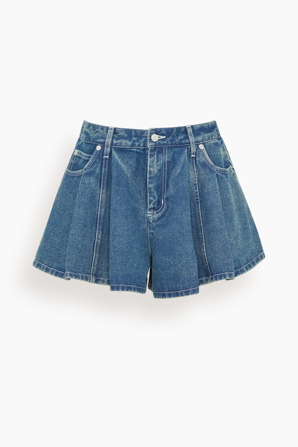 Stasia Denim Jean Shorts in Blue