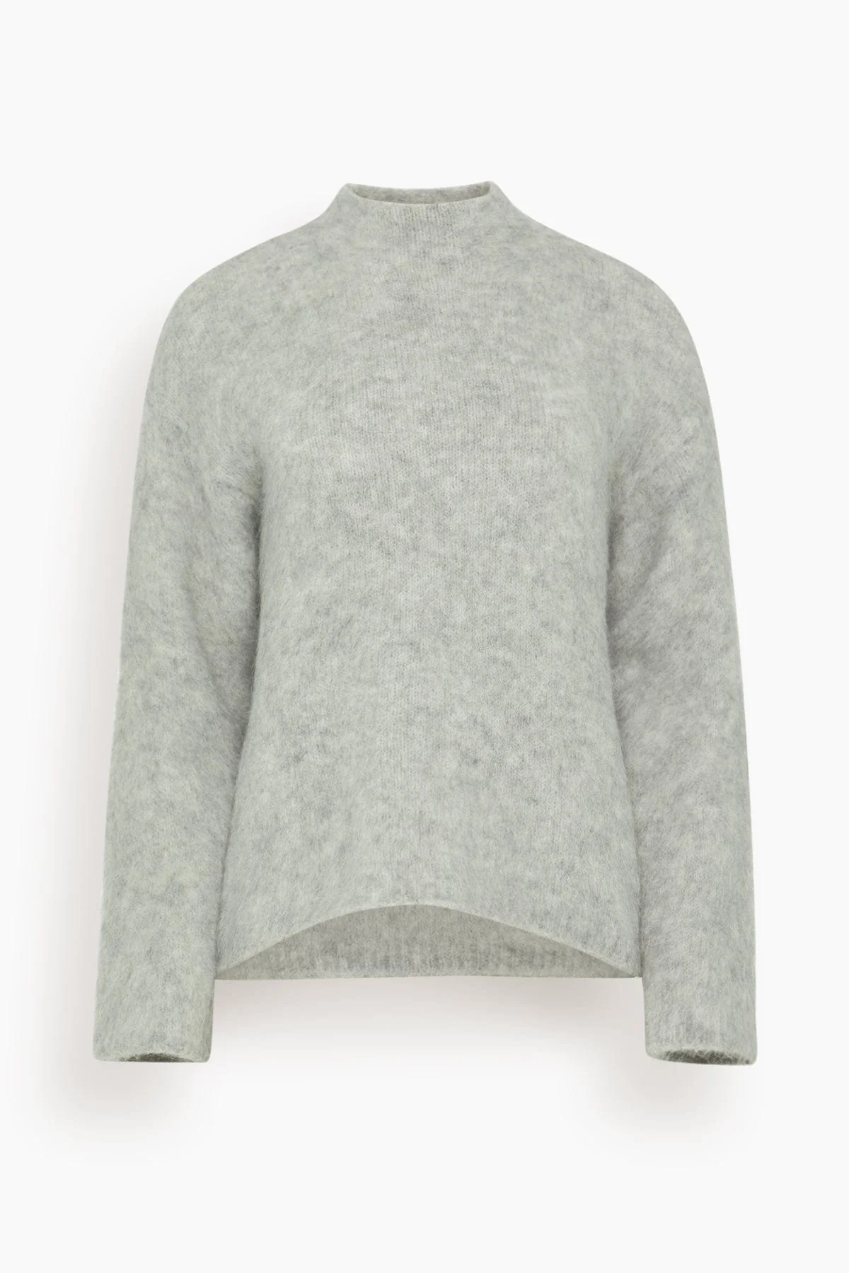 Stretch Baby Suri Alpaca Oversized Sweater in Pearl