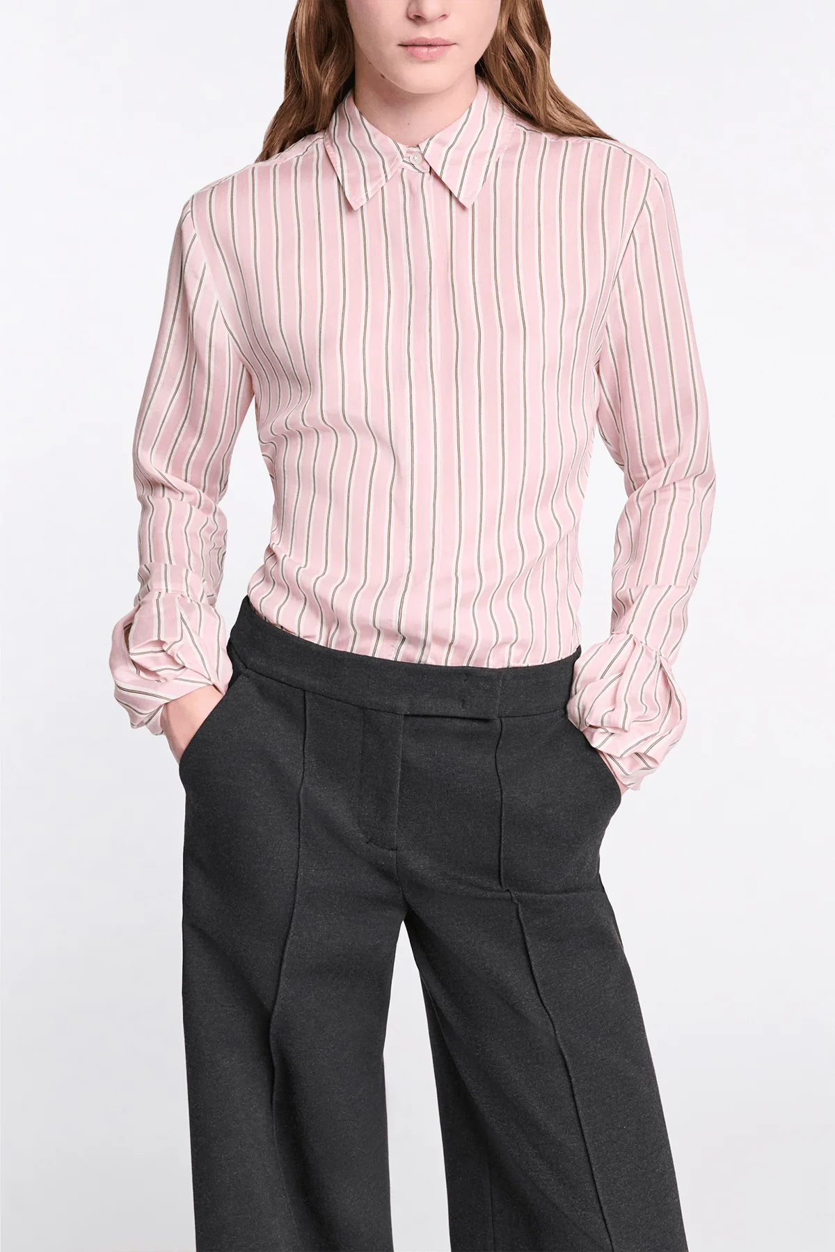 Striped Ease Blouse in Rose Stripe - Image 3