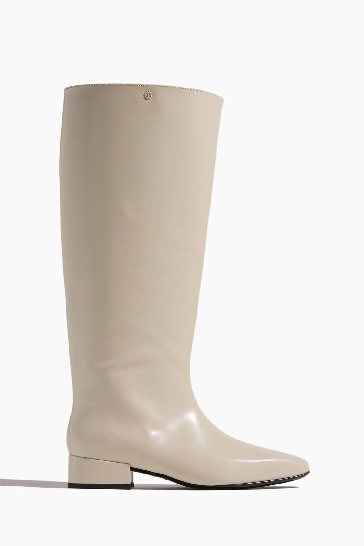 Subtle Shine Riding Boot in Dark Cream