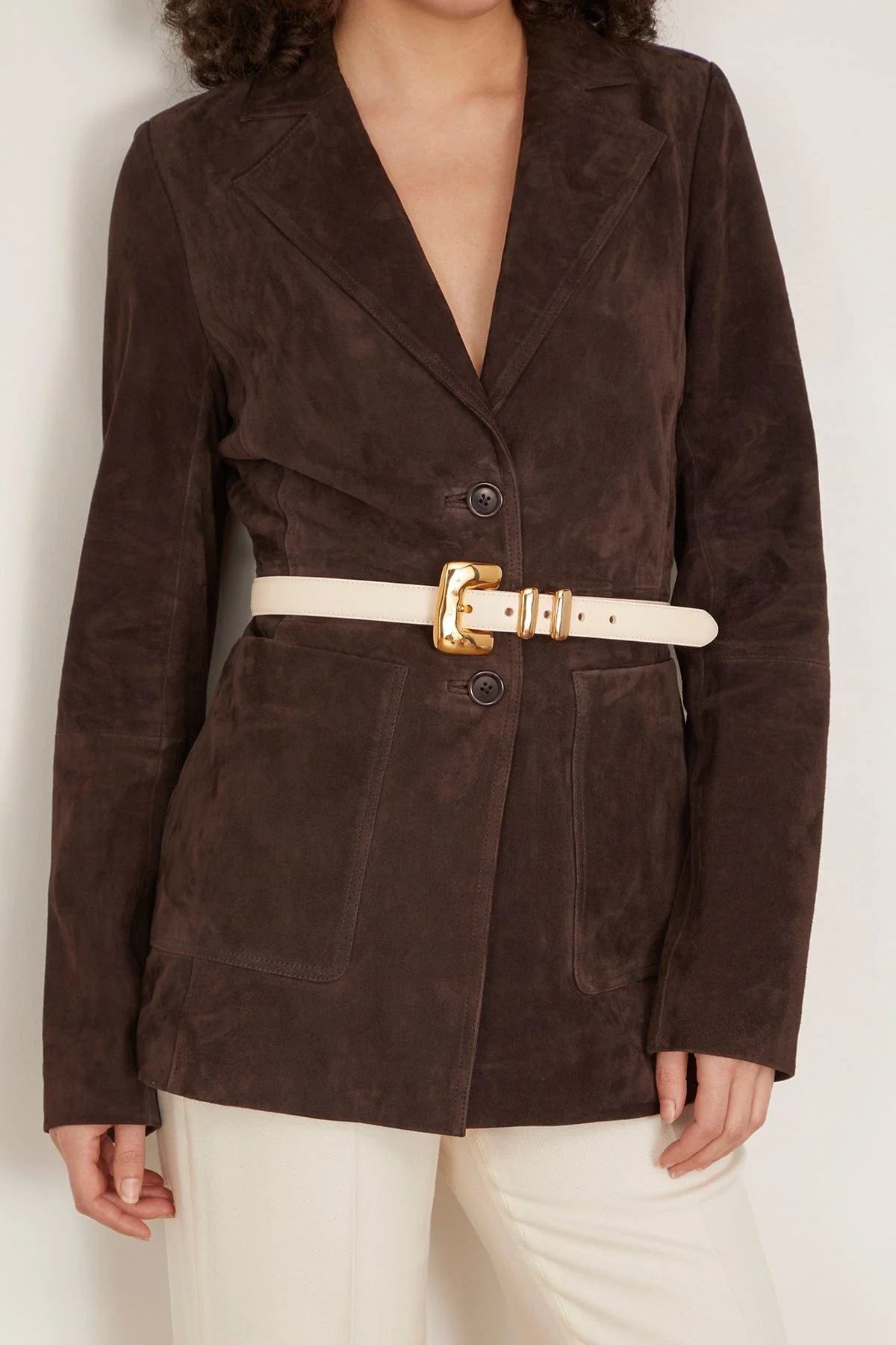 Tetra Belt in Ivory/Gold - Image 2